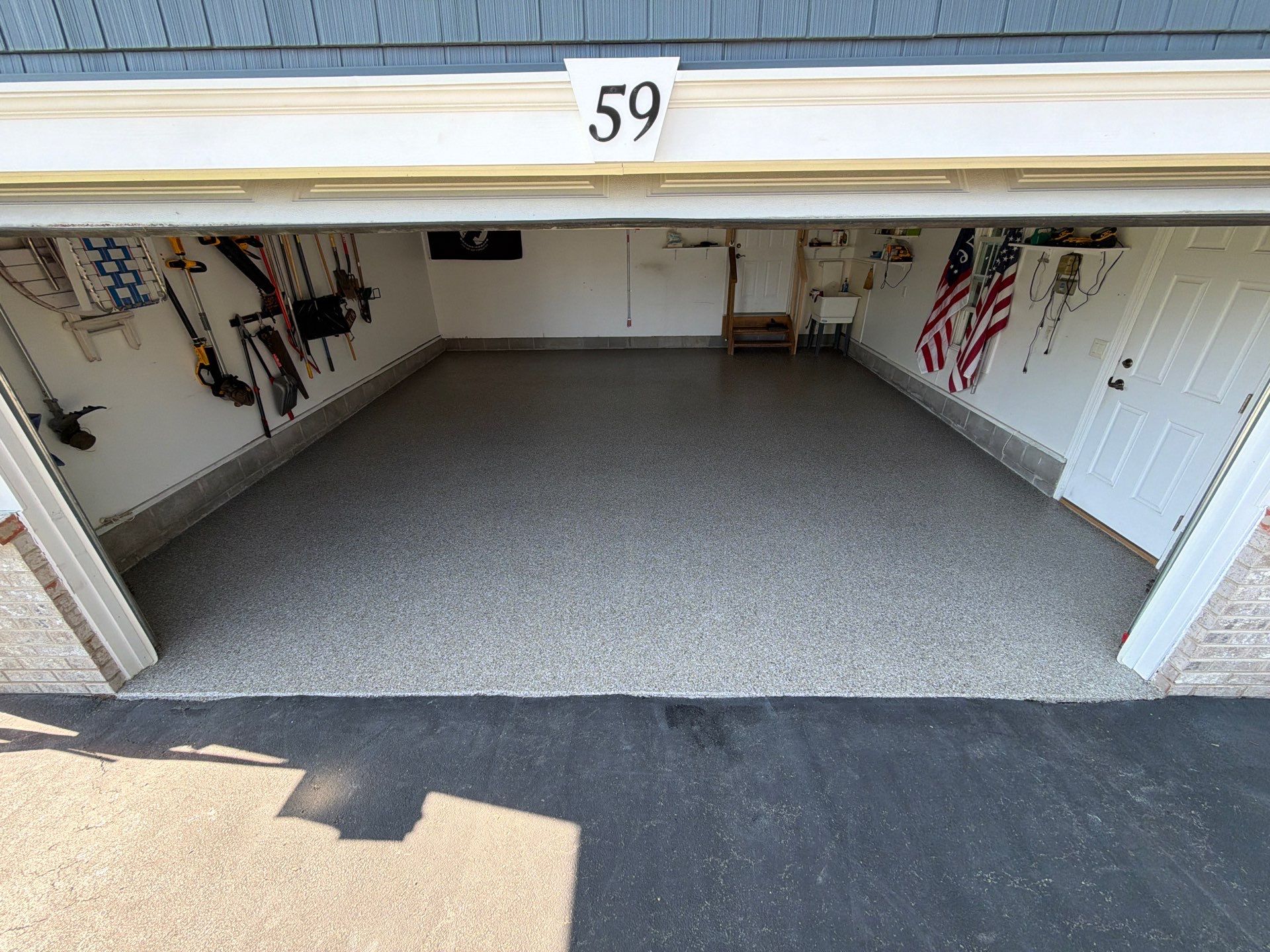 Vintage Shalestone Garage Coating by NG Masonry & Construction LLC