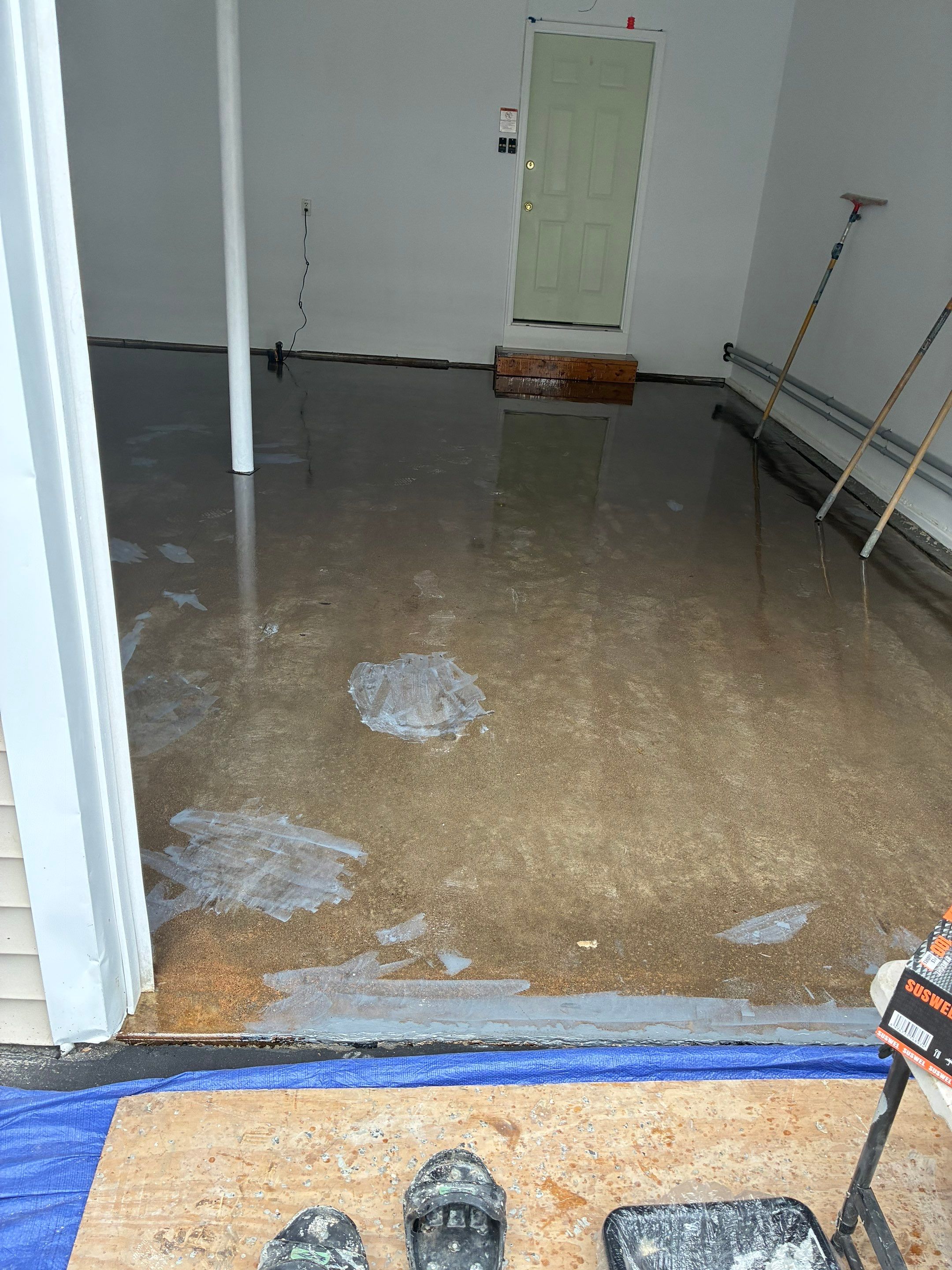 Beautiful Concrete Floor Coating in Domino by DiGiorgi Roofing and Siding Inc