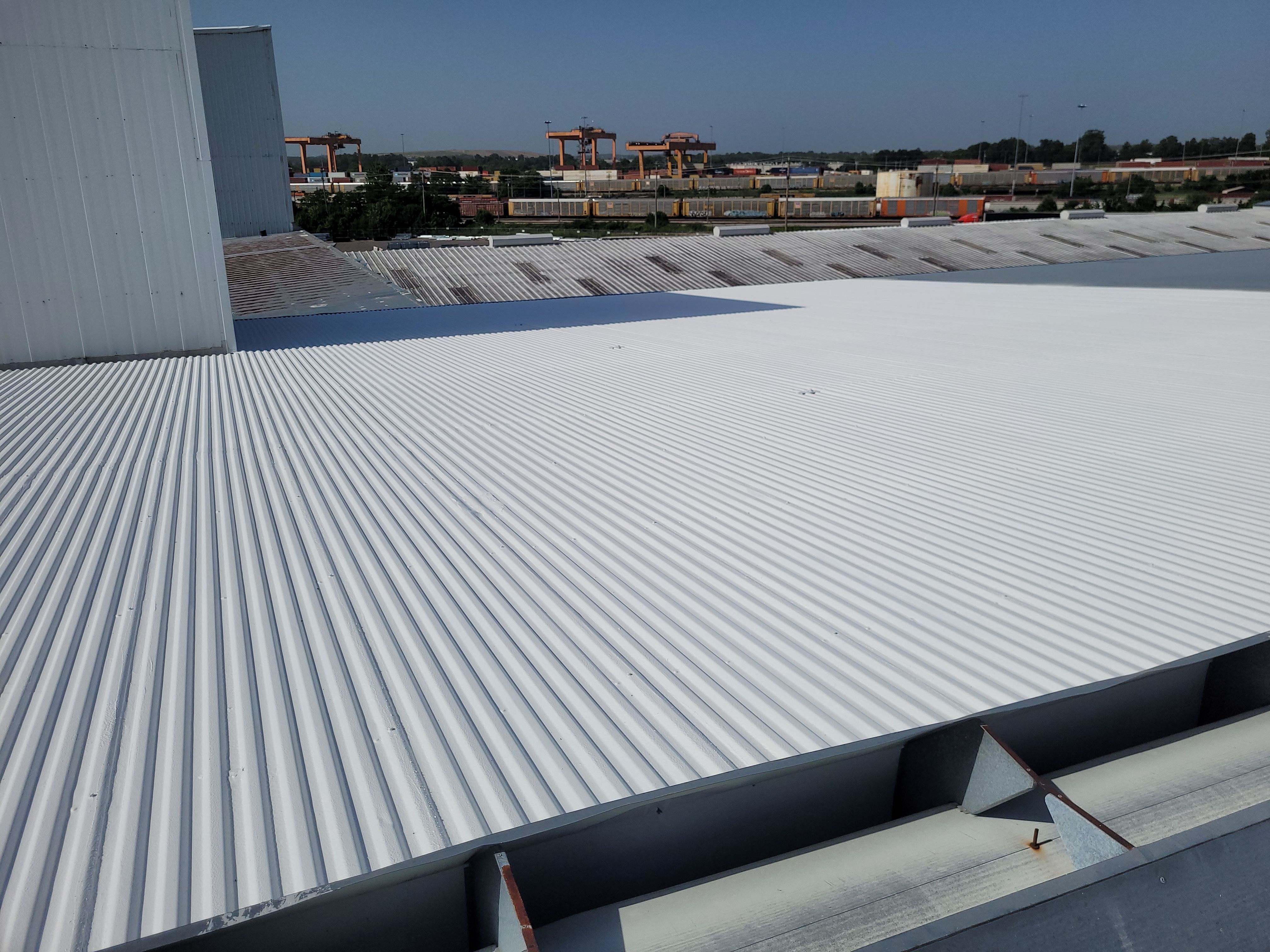 Commercial Metal Restoration System using Aldocoat Coatings by Hostetler Roofing