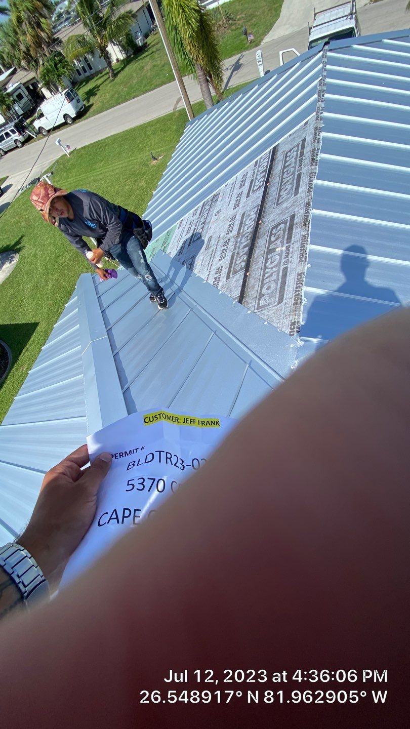 Residential Roofing Installation using Standing Seam Metal by Protek 