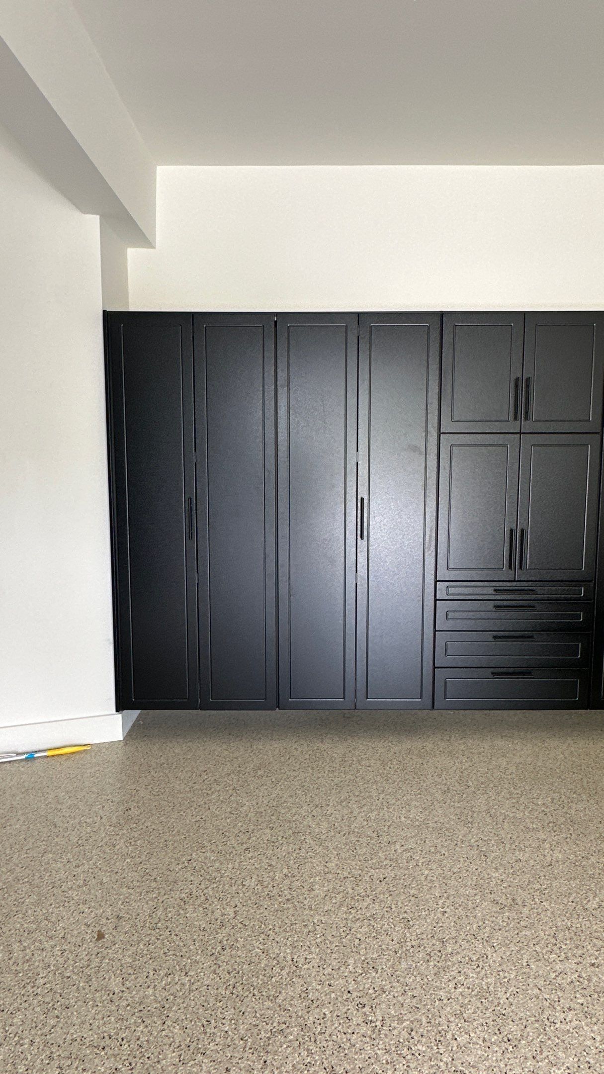 Jed W. went with Black powder coat on his cabinets.  by Banner Garage
