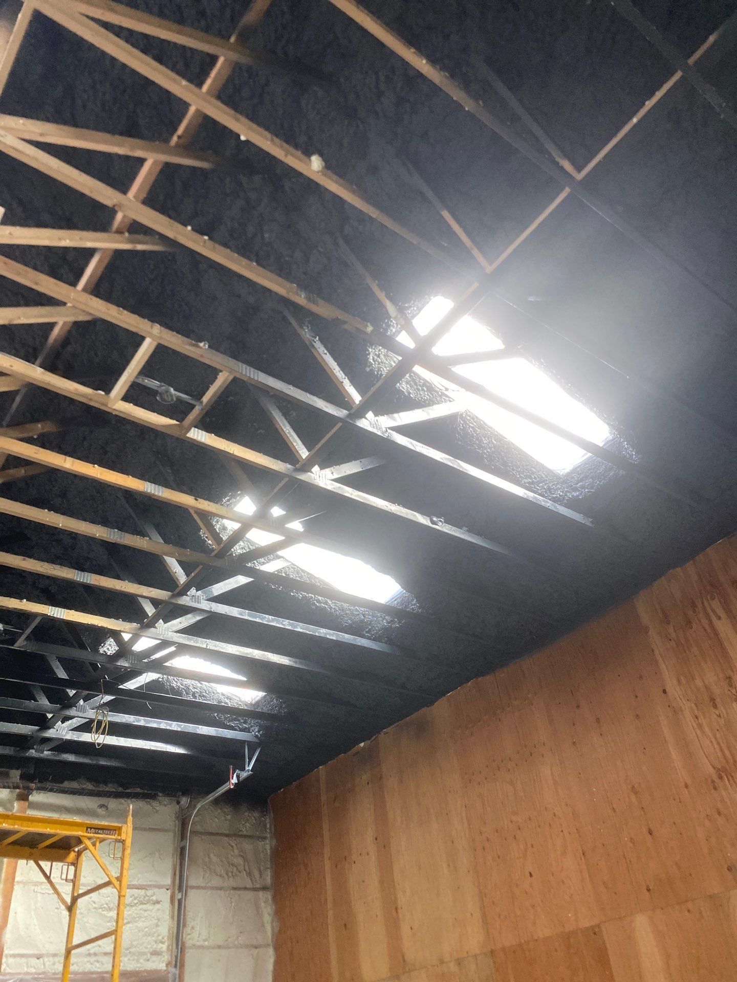 Open Cell Spray Foam to a Pole Barn by NYS Foam & Energy