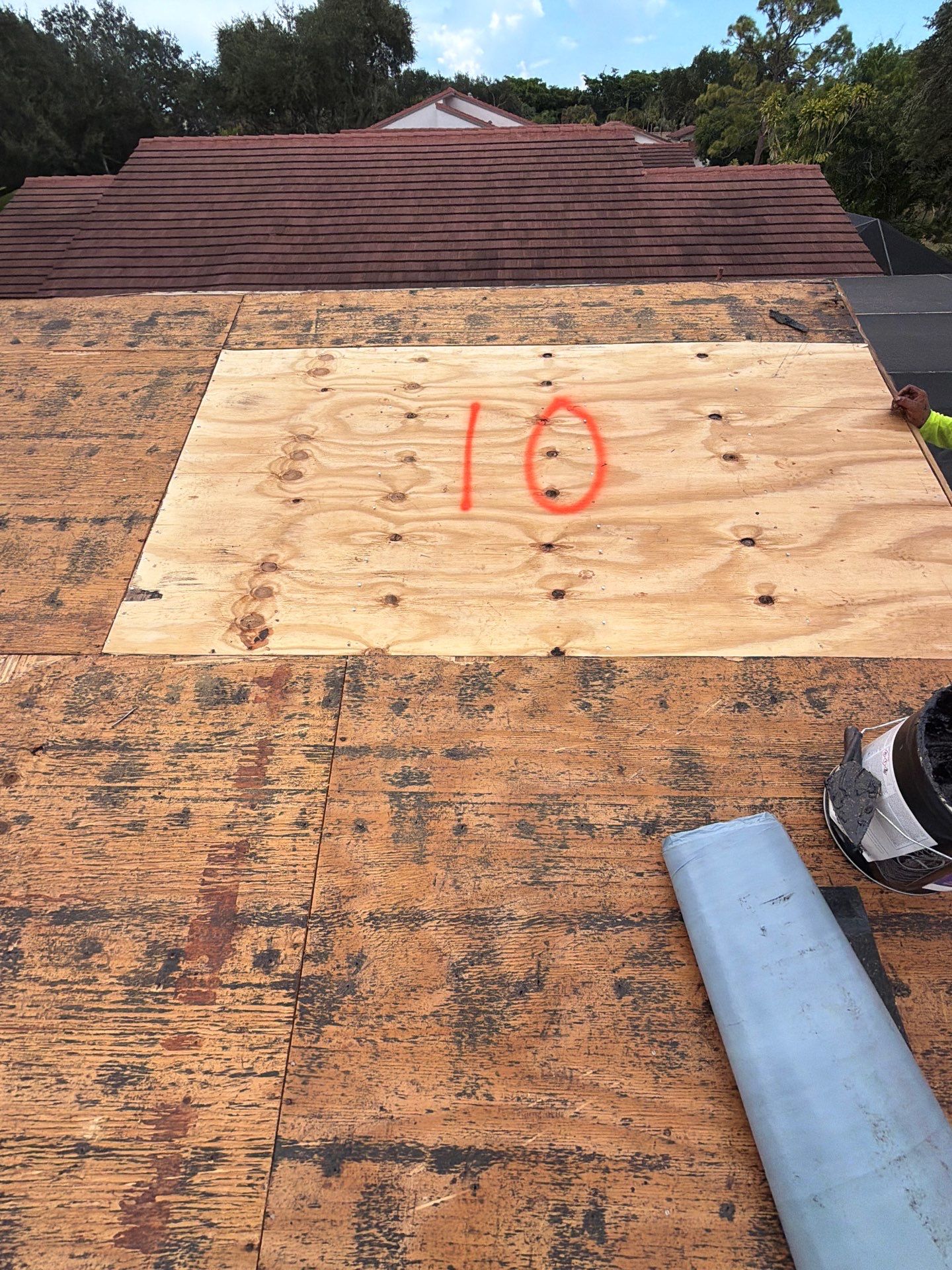 Full Tile Roof Replacement and Sheathing Repair in Deerfield Beach by Aastro Roofing