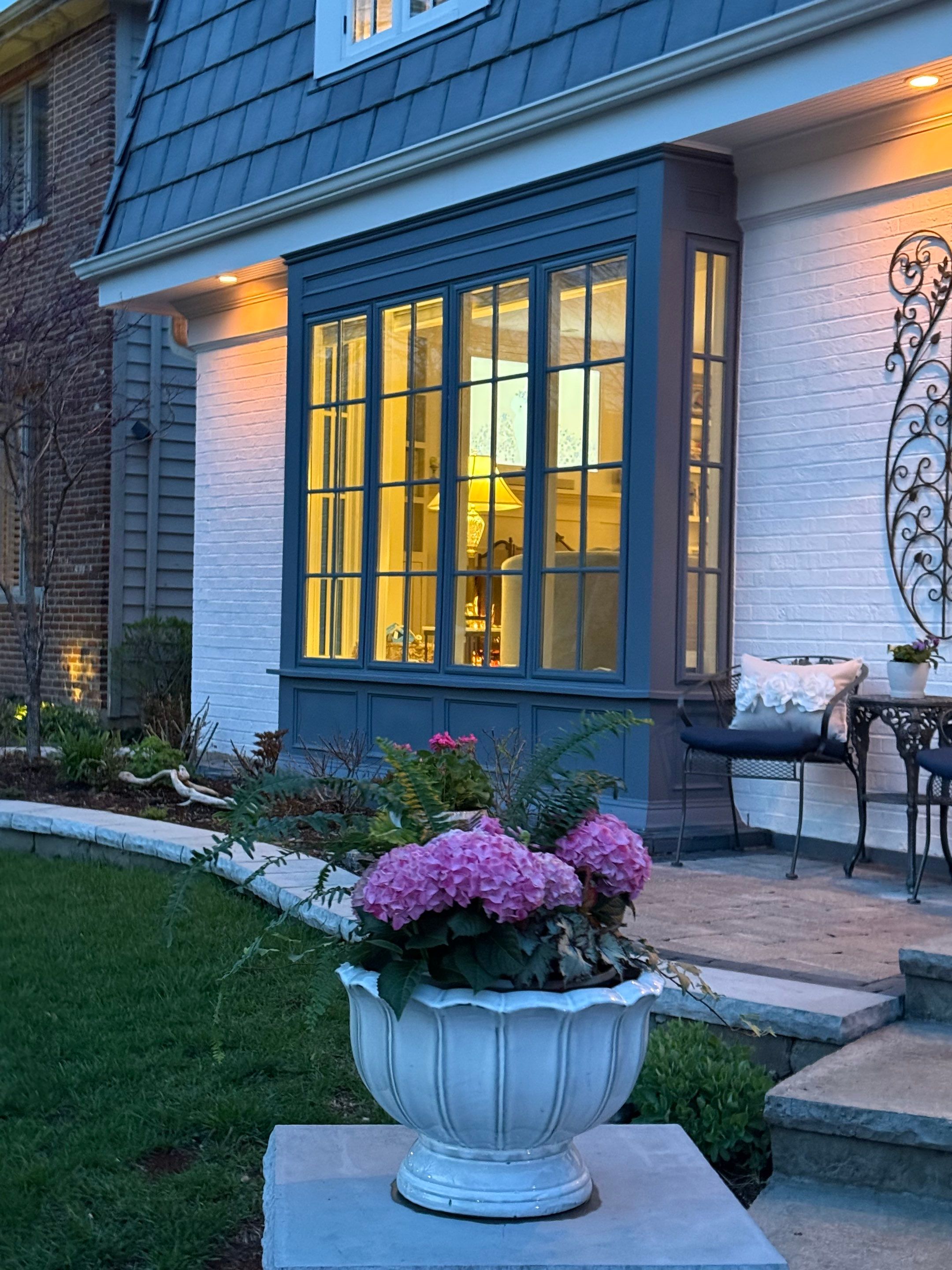 Elmhurst Home Exterior Renovation with Hardie Siding and New Portico by Great American Exteriors