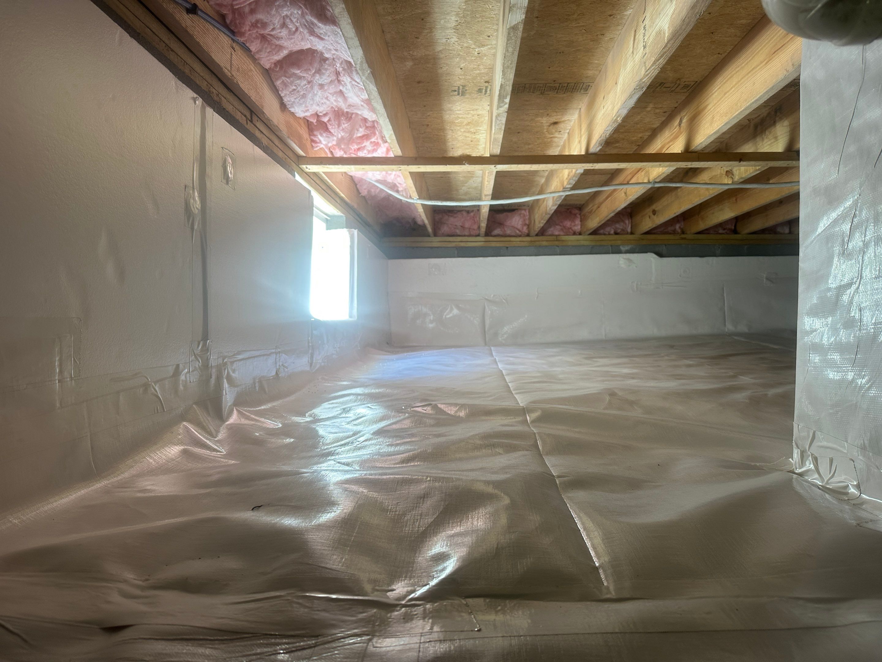 Premium Encapsulation with 20Mil, Borafoam insulation and Light System. by Impact Crawlspace