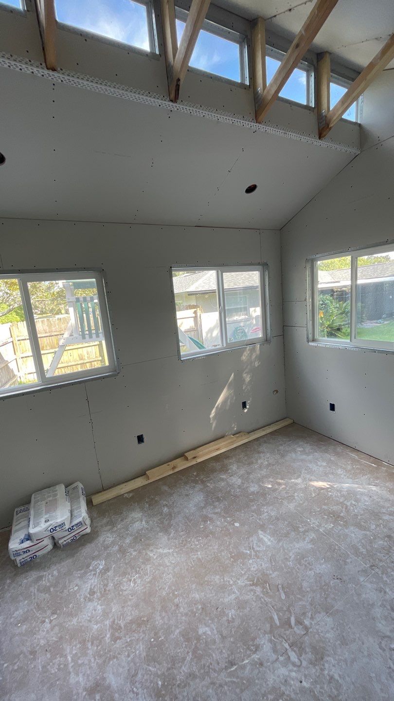Outdoor Office Shed Interior Remodel in Longwood: From Drywall to Paint by HandyMangum