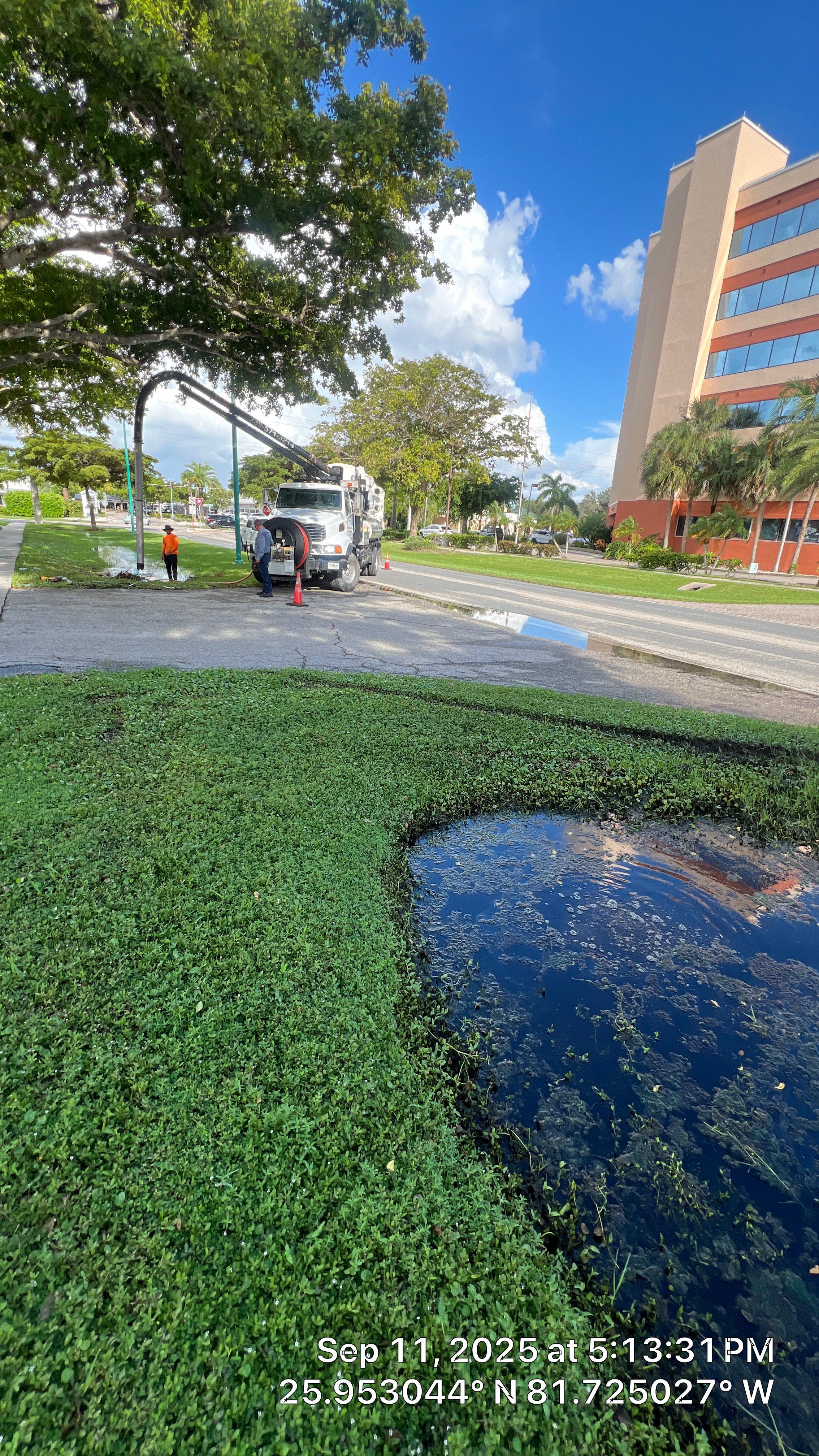 Culvert Cleaning at Bank of America on Marco by Don Mar, Inc. Storm Water Solutions