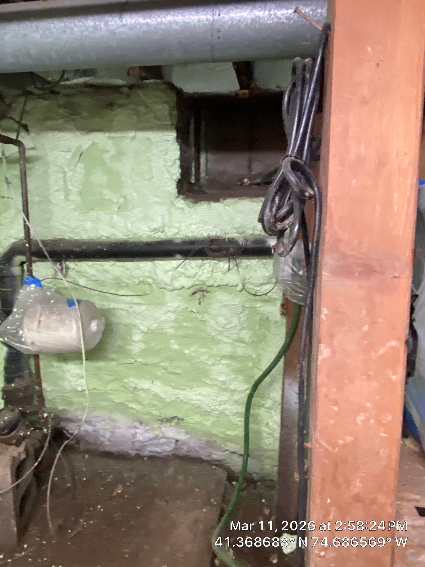 Basement Exterior Walls using Closed Cell Spray Foam by NYS Foam & Energy