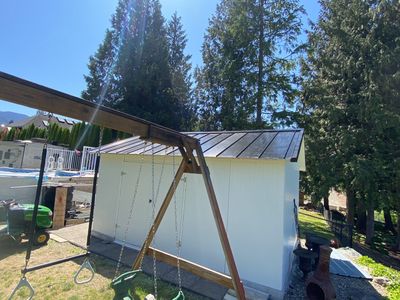 Residential shed roofed using 12" Prolok metal