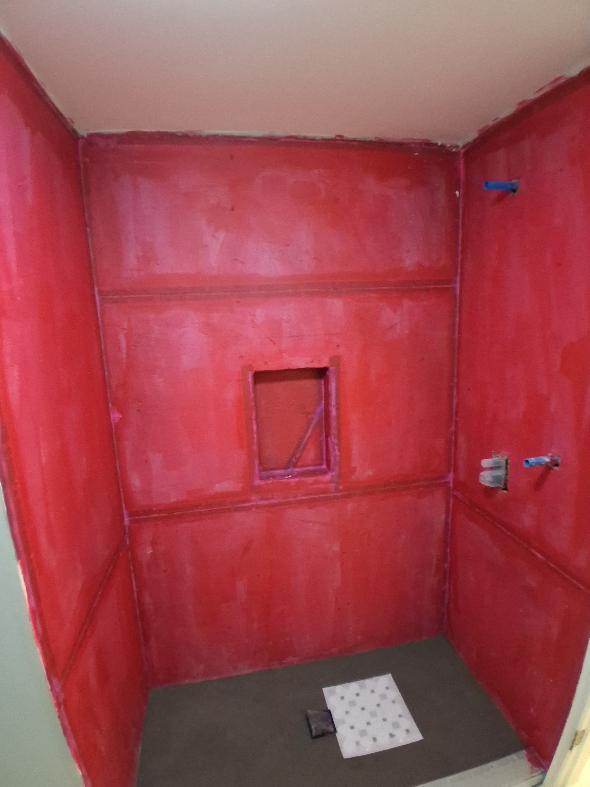 Tub to walk-in shower conversion using Glass door by Prudencio