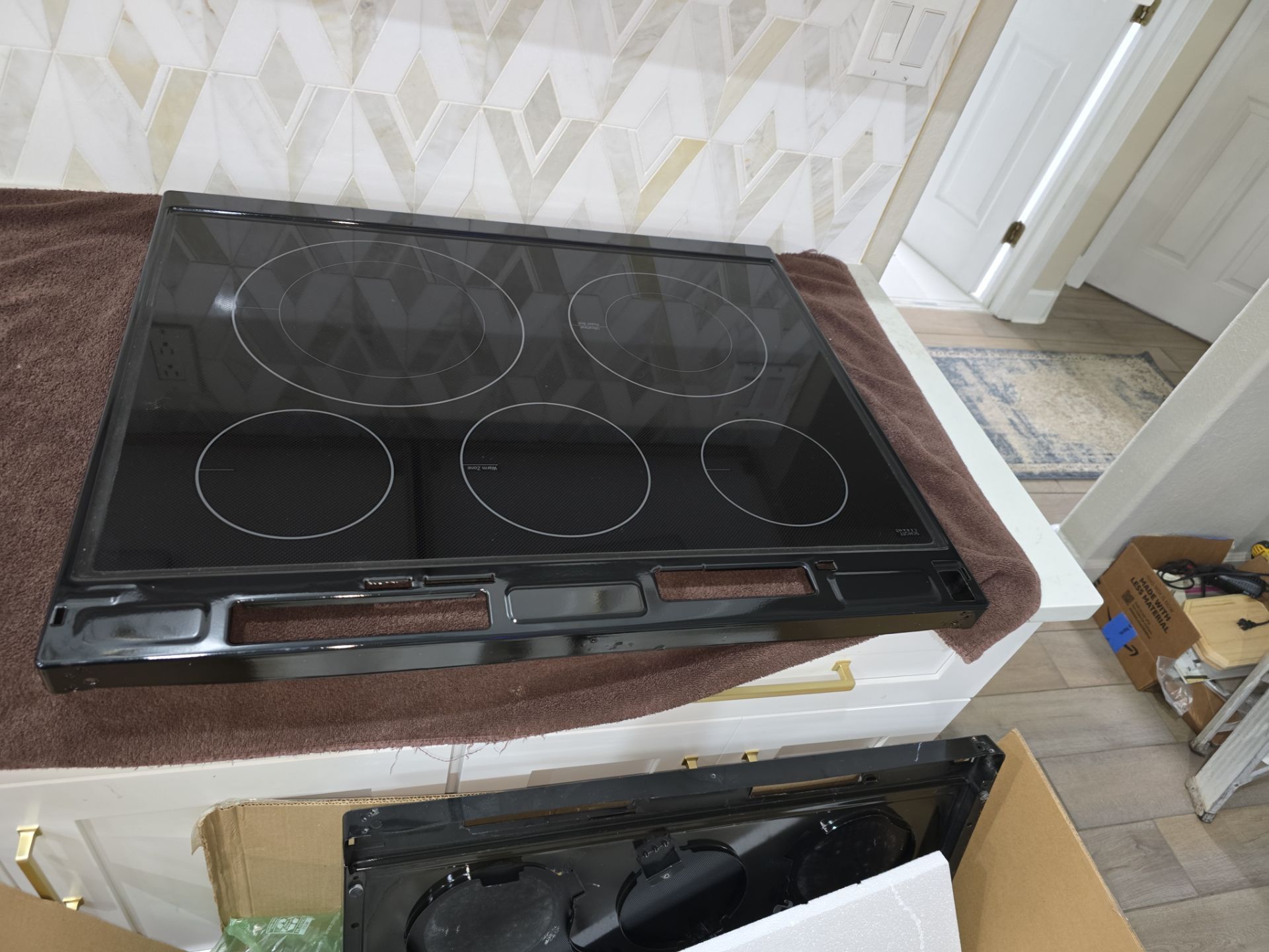 Chipped Glass Cooktop  by AMB-WORKS APPLIANCE REPAIR