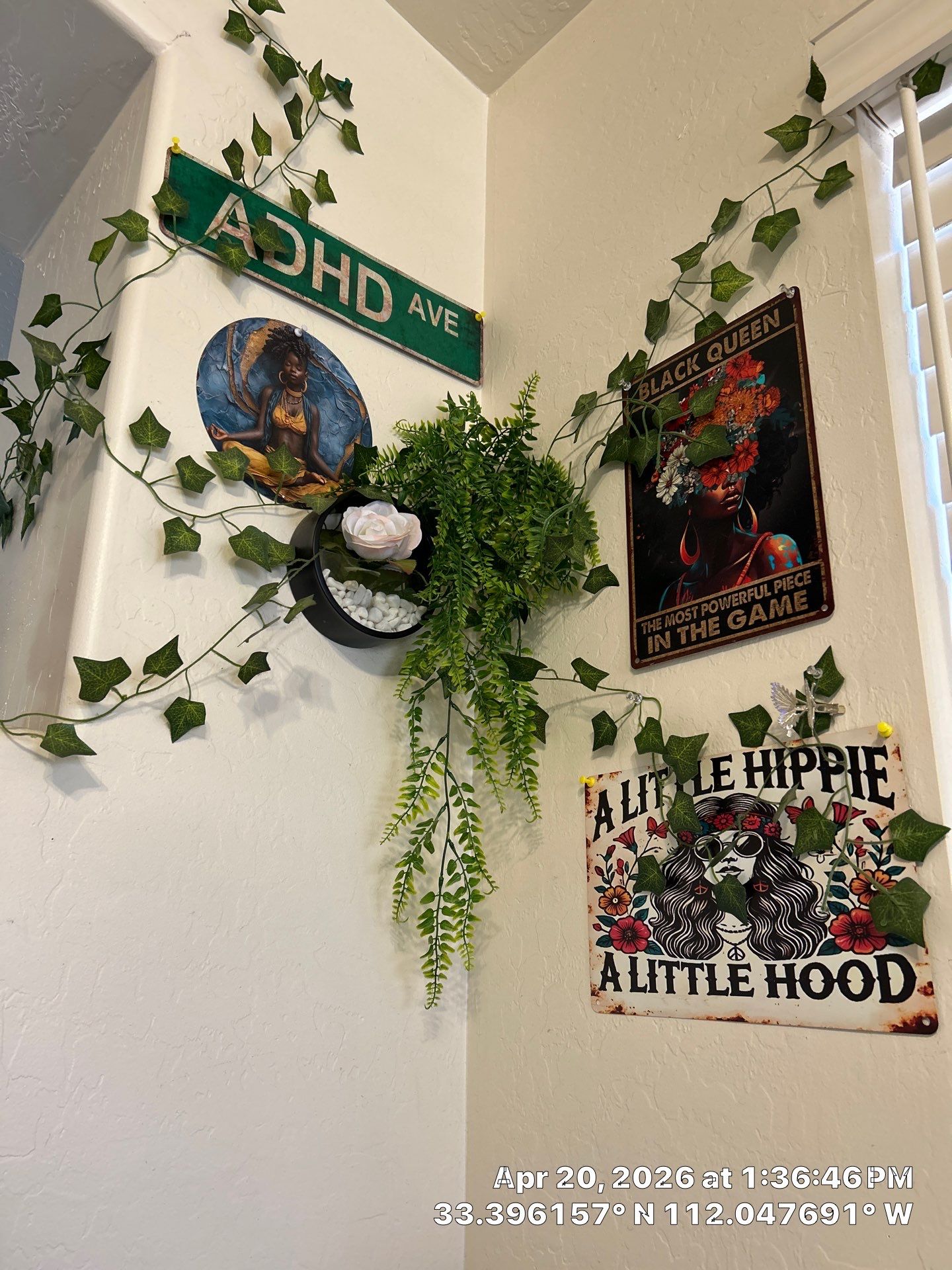 Interior Decorative Wall and Artificial Vine Installation in Phoenix by CompanyCam Sales Demo