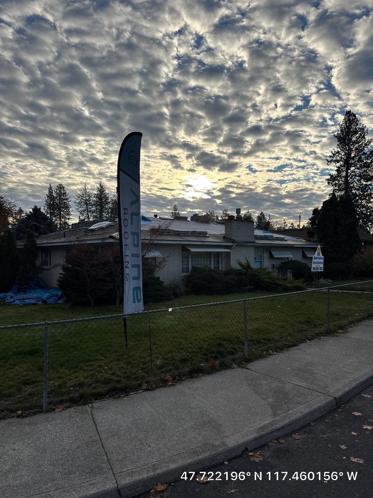 Residential Asphalt Shingle Roof Replacement and Skylight Installation in Spokane by Alpine Roofing