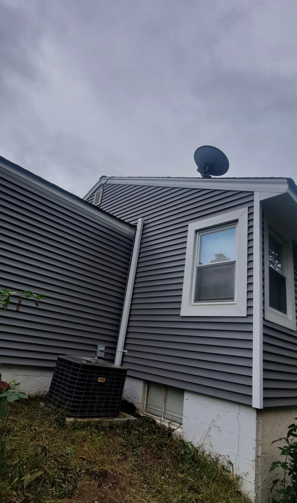 Siding Installation using CertainTeed monogram 4" double 4 Charcoal Gray by A Plus Exterior