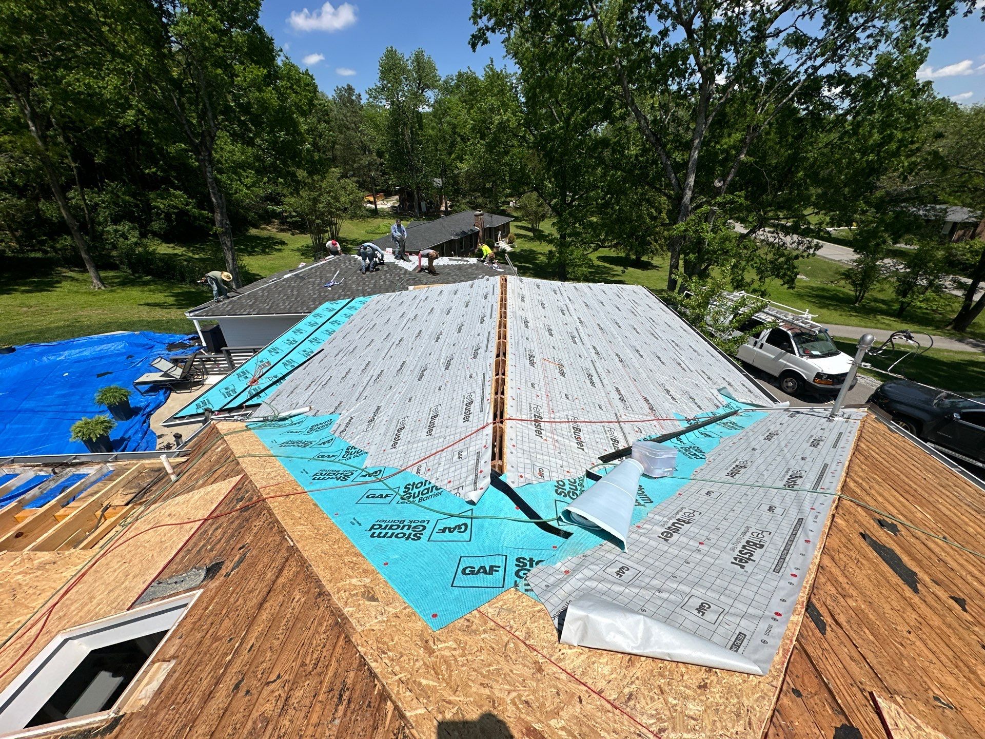 Residential Roofing Installation using GAF Timberline HDZ and Standing Seam Metal by Undersun Roofing 