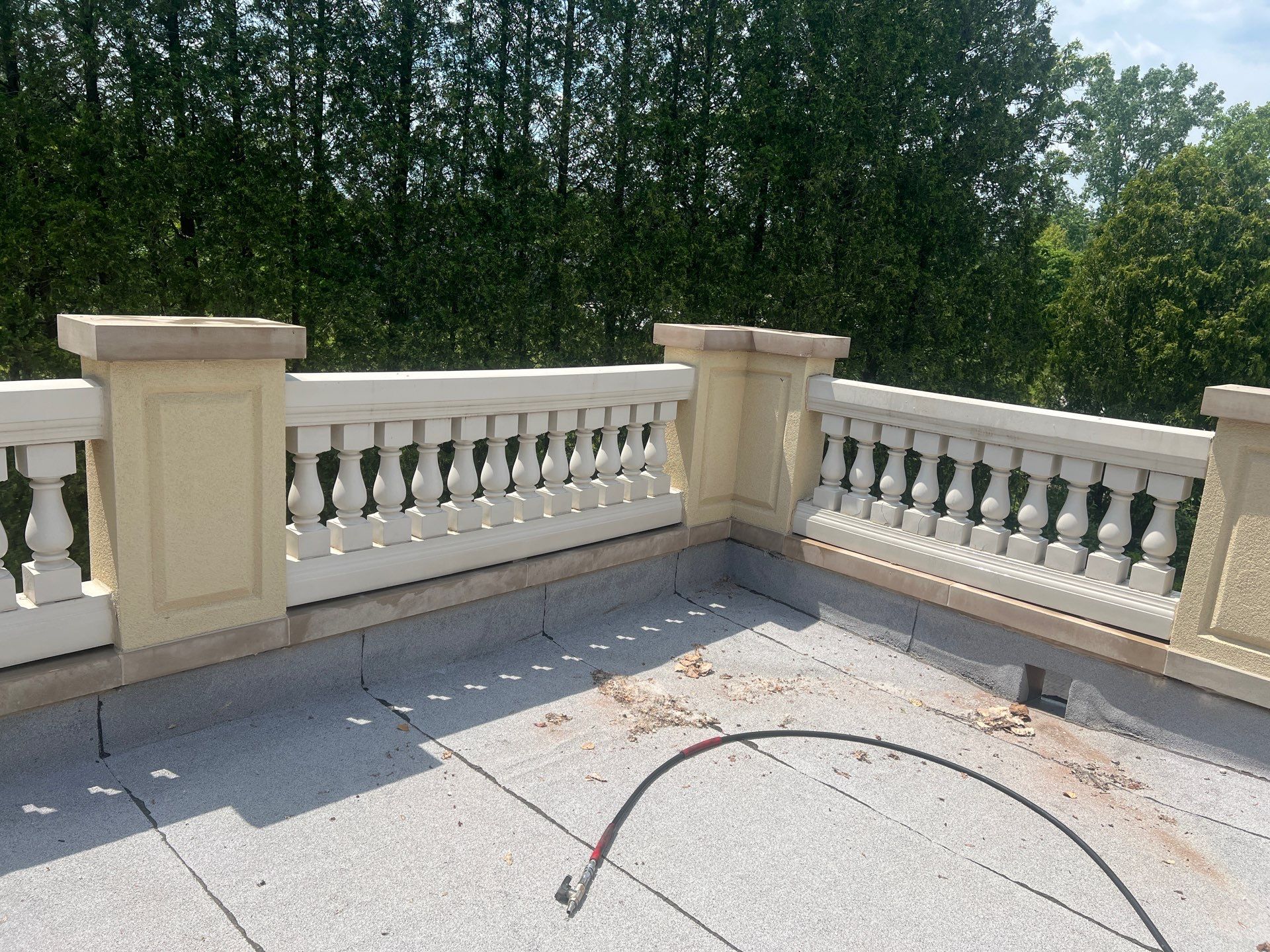 concrete cleaning using Algaecide, soft wash soap by Northern Power Washing LLC.