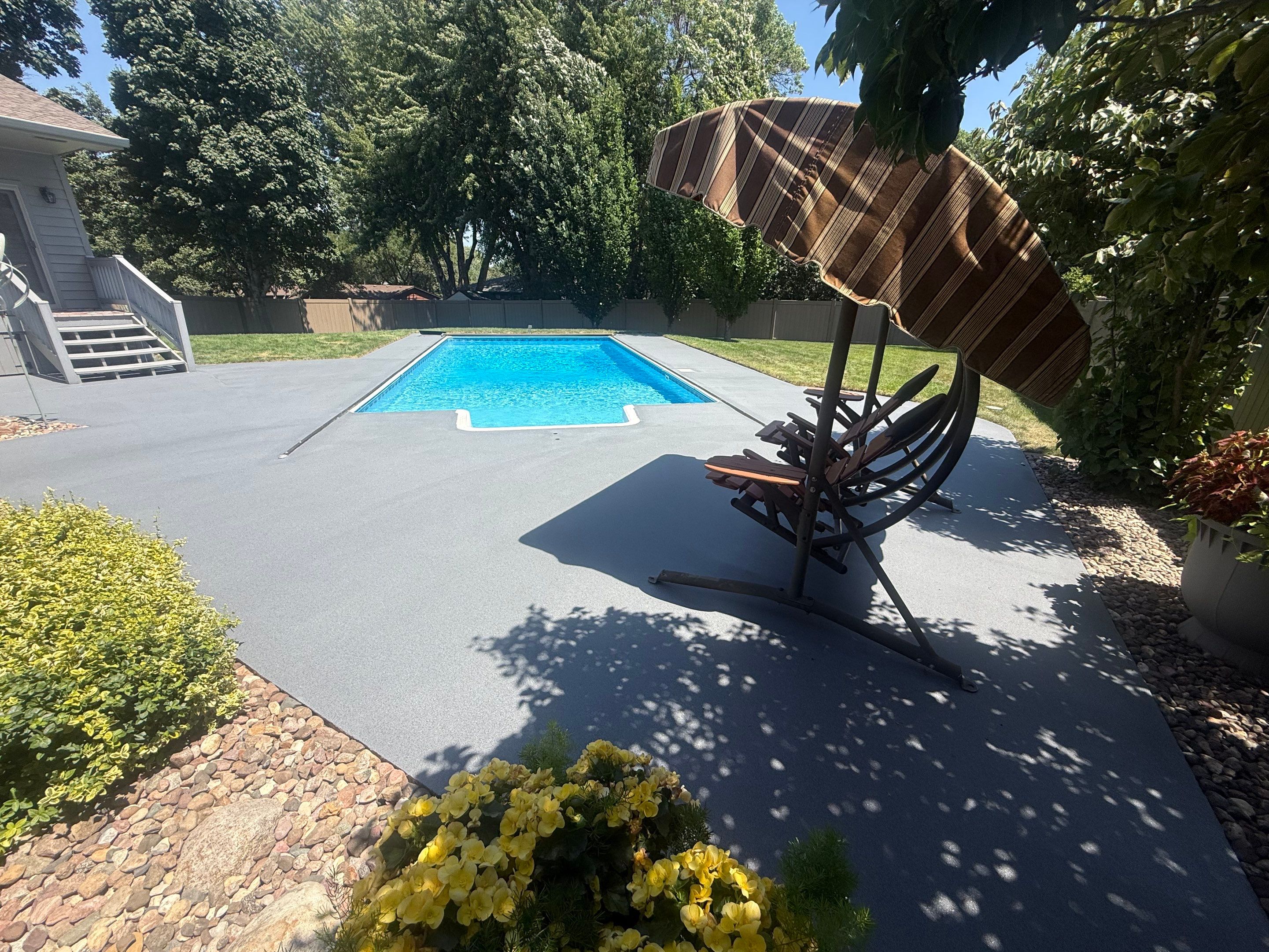 Residential Pool Deck Resurfacing in Sioux Falls by Select Painting, Coatings & Garage Cabinets