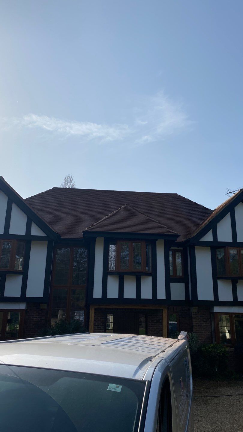 Roof Clean - Moss Removal using Honda 15lpm Low Pressure Washing Machine by Ges Exterior Cleaning ltd