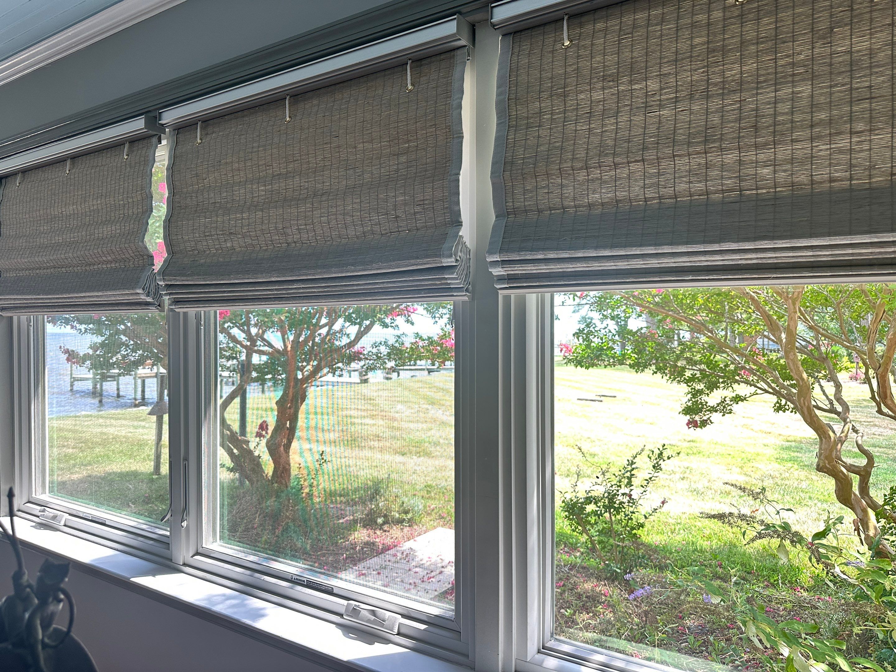 Natural Shade Installation - North Beach by Southern Maryland Custom Blinds