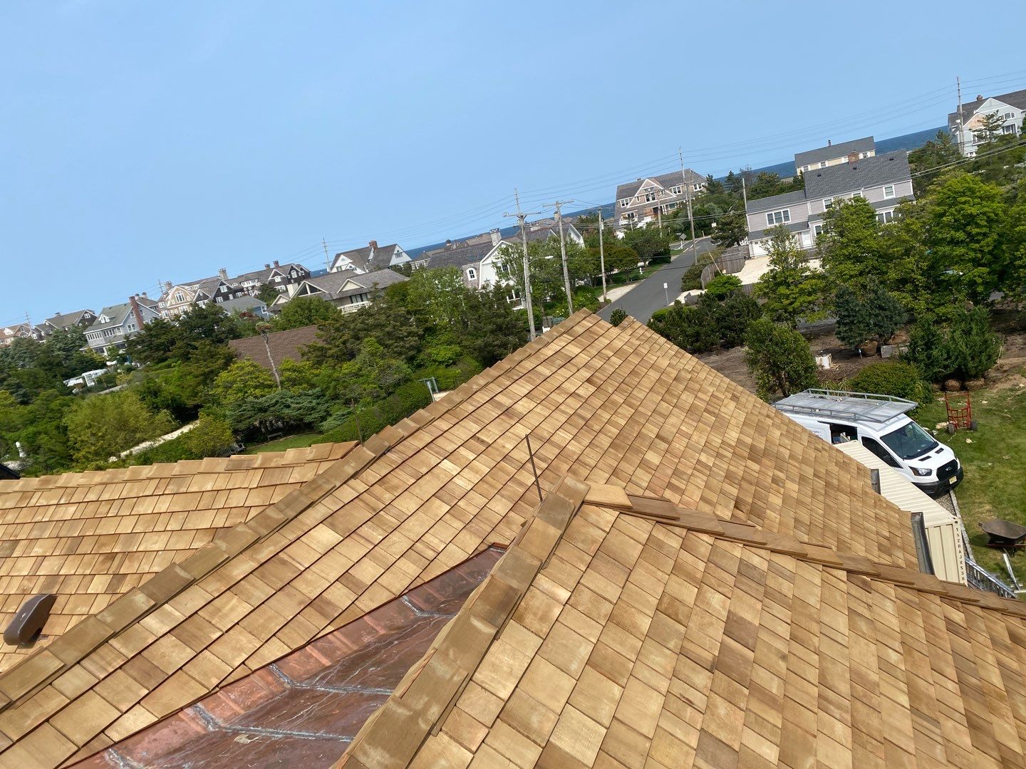 Residential Roofing Installation using Cedar Shakes by CMNG LLC