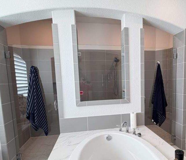 Changing Out Shower Hardware Chrome to Black by Richardson Glass & Mirror