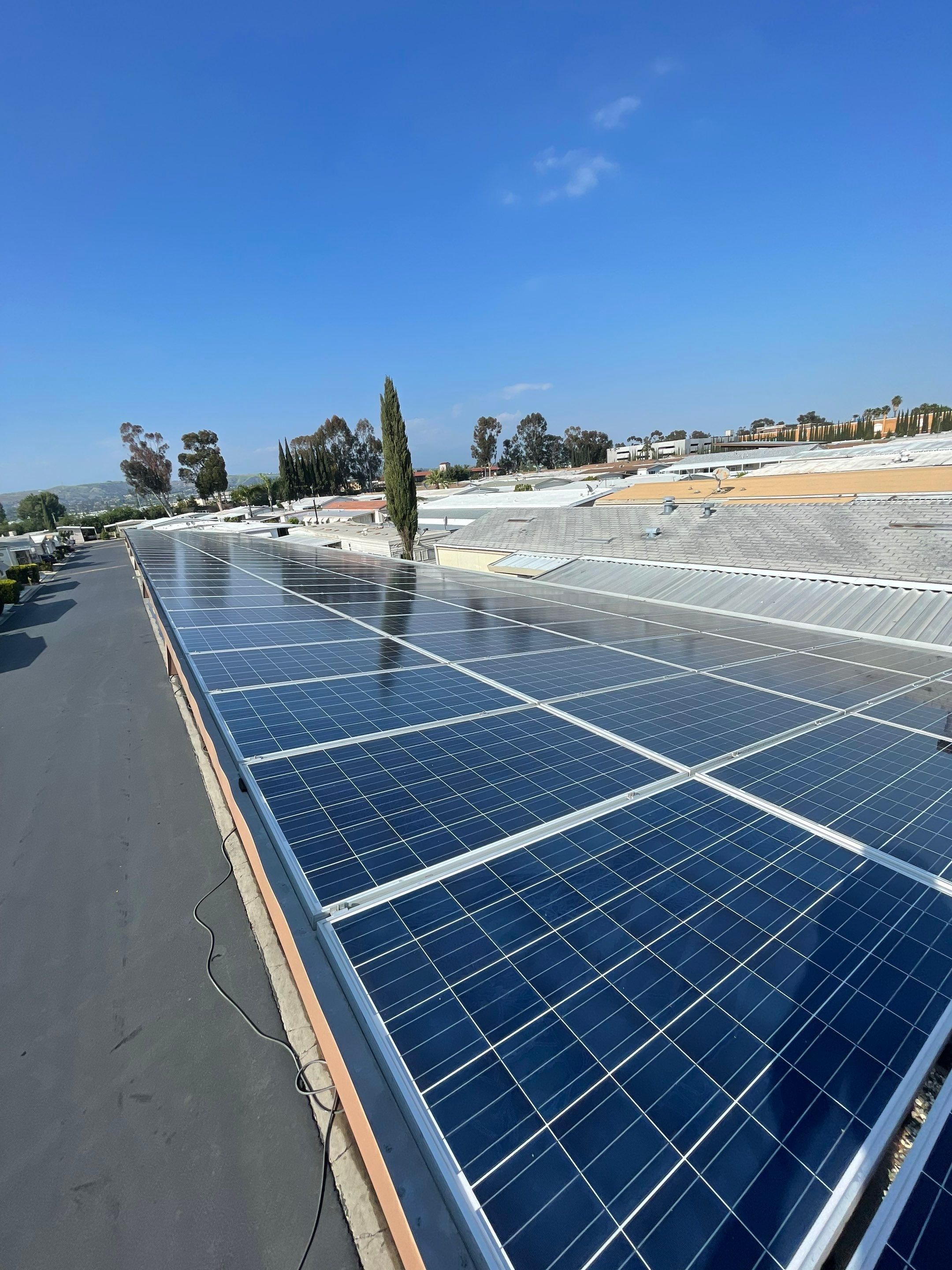 Commercial Solar Cleaning in Rowland Heights for Mobile Home Park by Palm Coast Solar Cleaning