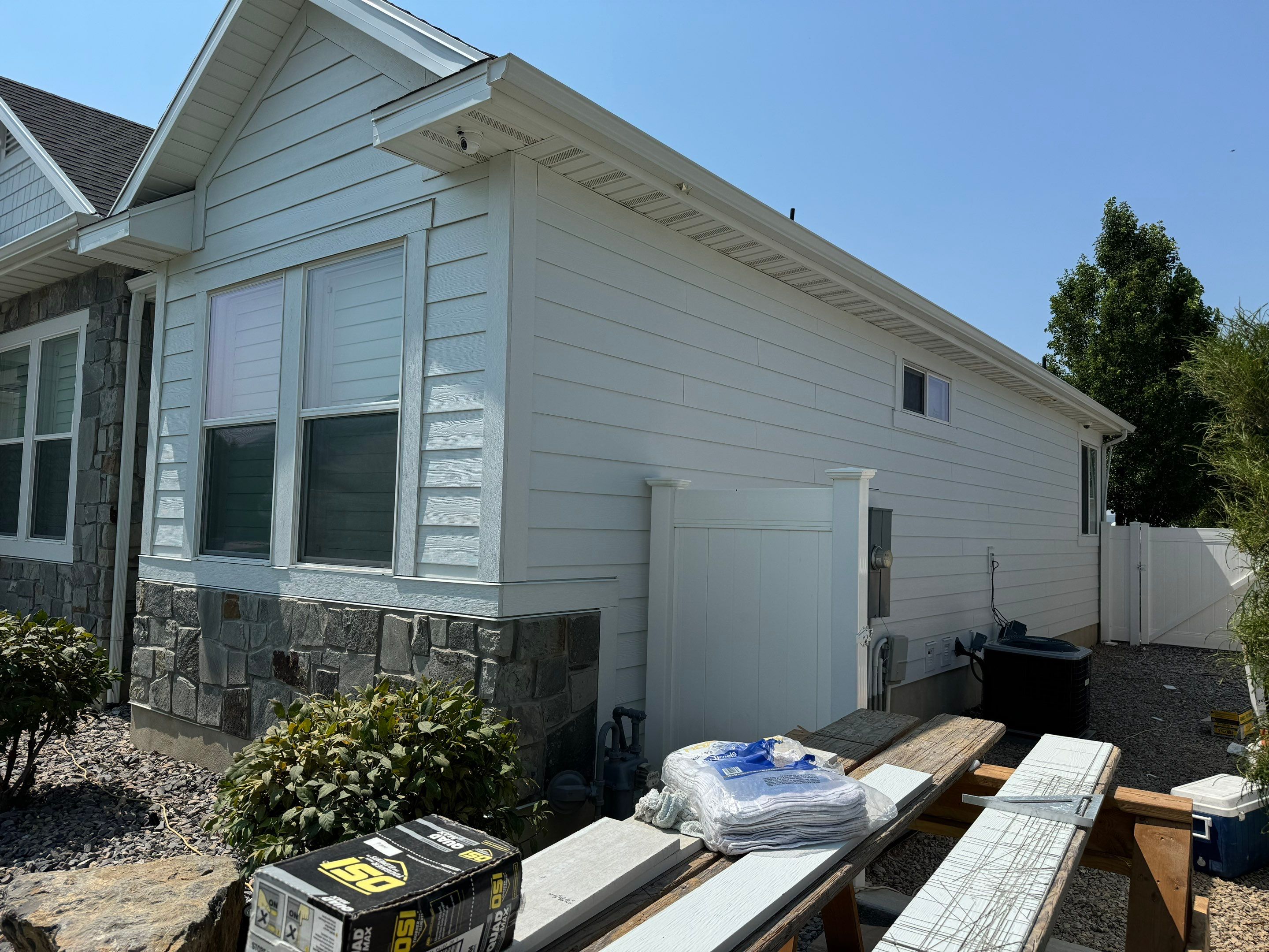 Spanish Fork | Crisp Hardie Replacement & Custom Columns | Arctic White by Ideal Siding Utah