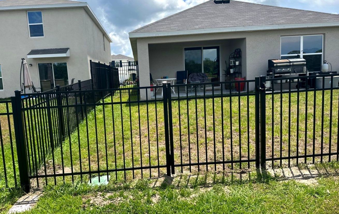Aluminum Fence Installation using Black 3 Rail Aluminum Fence by Asap fence and gates, LLC