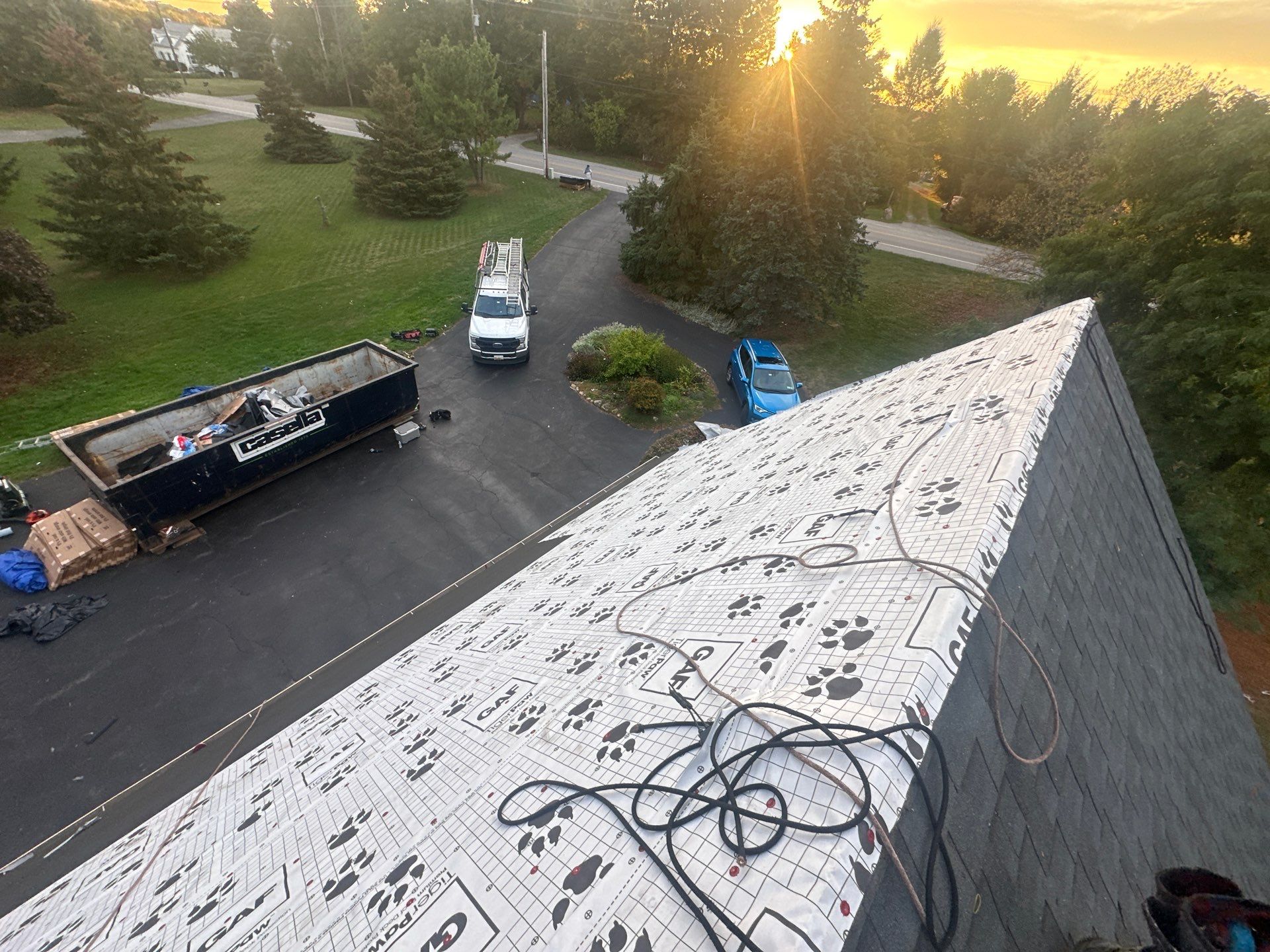 GAF Timberline Solar Roof Installation in Pittsford, NY by American Home Contractors