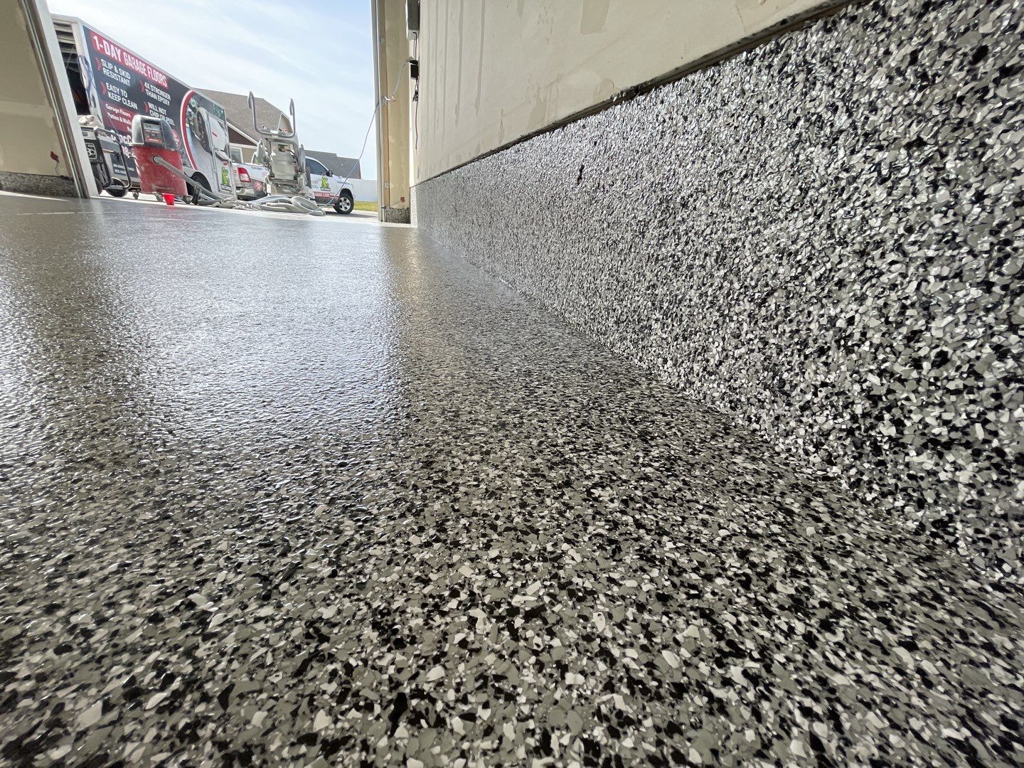Garage Transformation using Domino by Croc Coatings, LLC