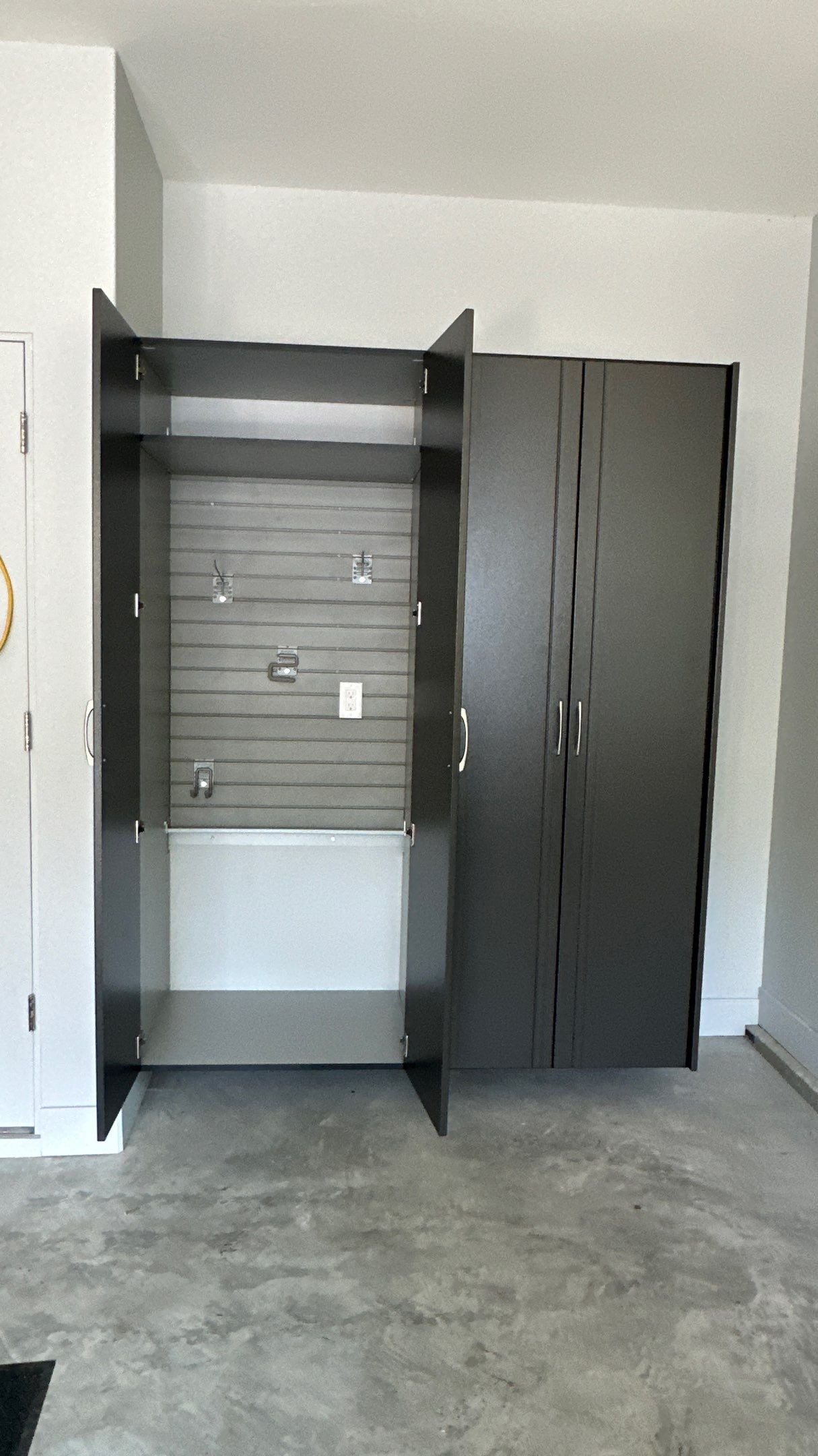 Ladd M. went with pewter powder on his garage cabinets by Banner Garage