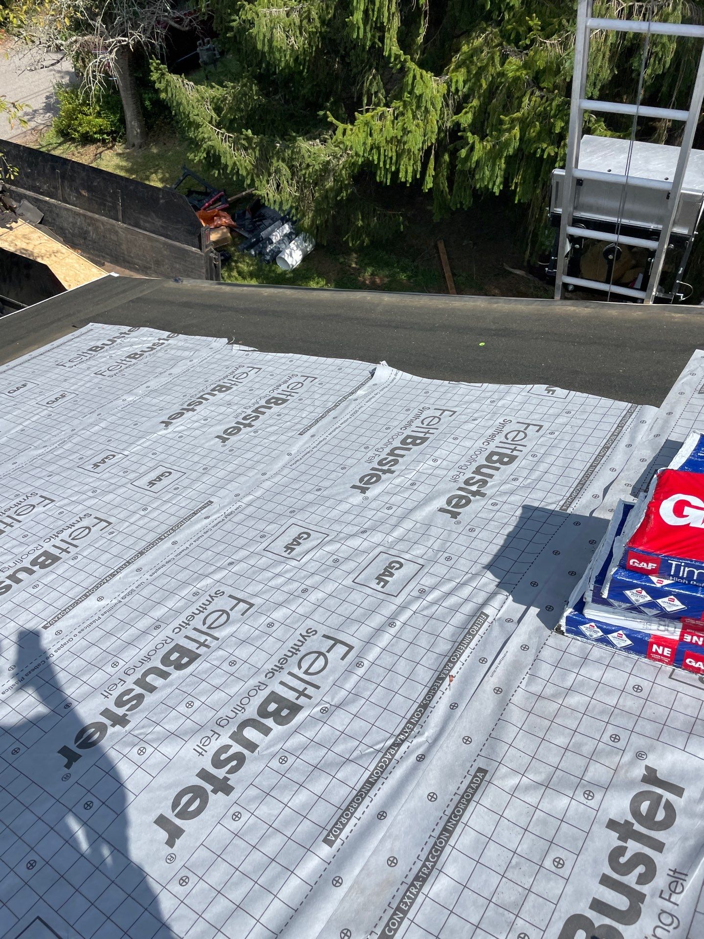 Residential Roofing Installation using GAF TImberline HDZ Hickory by Rainstoppers Roofing