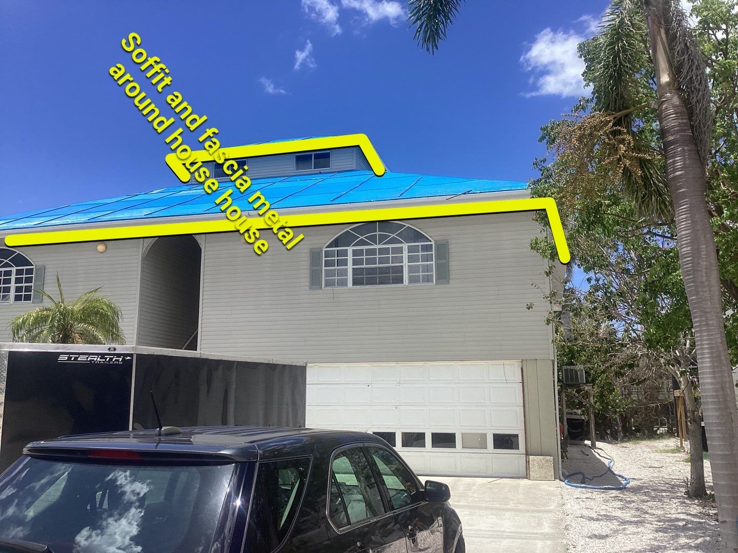 Complete Gutter System with Downspouts & Guards in Fort Myers Beach FL by Gutter Professors