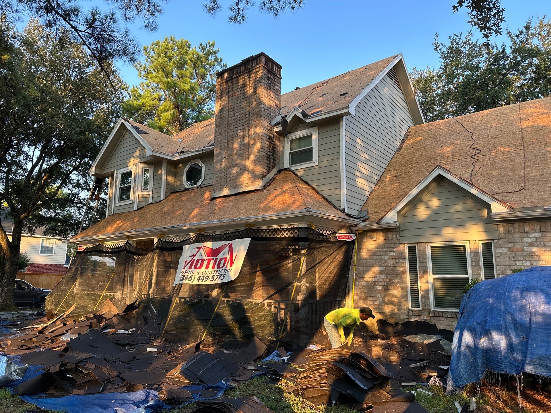 Project in Houston by Motion Roofing