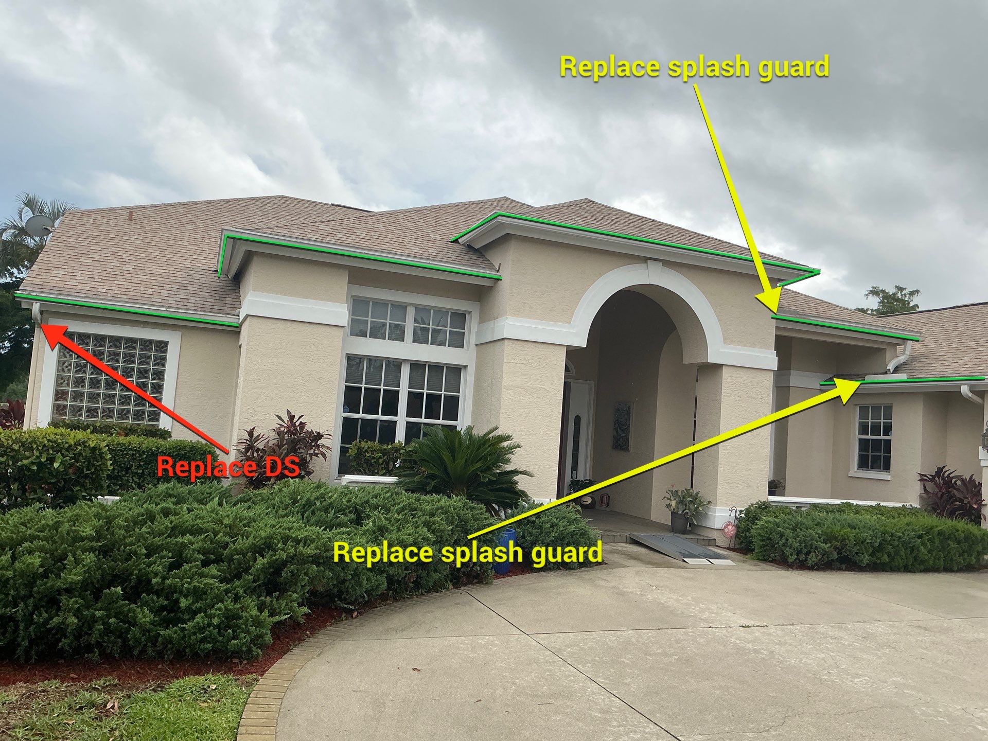 Splash Guard System Installation in Fort Myers FL by Gutter Professor by Gutter Professors
