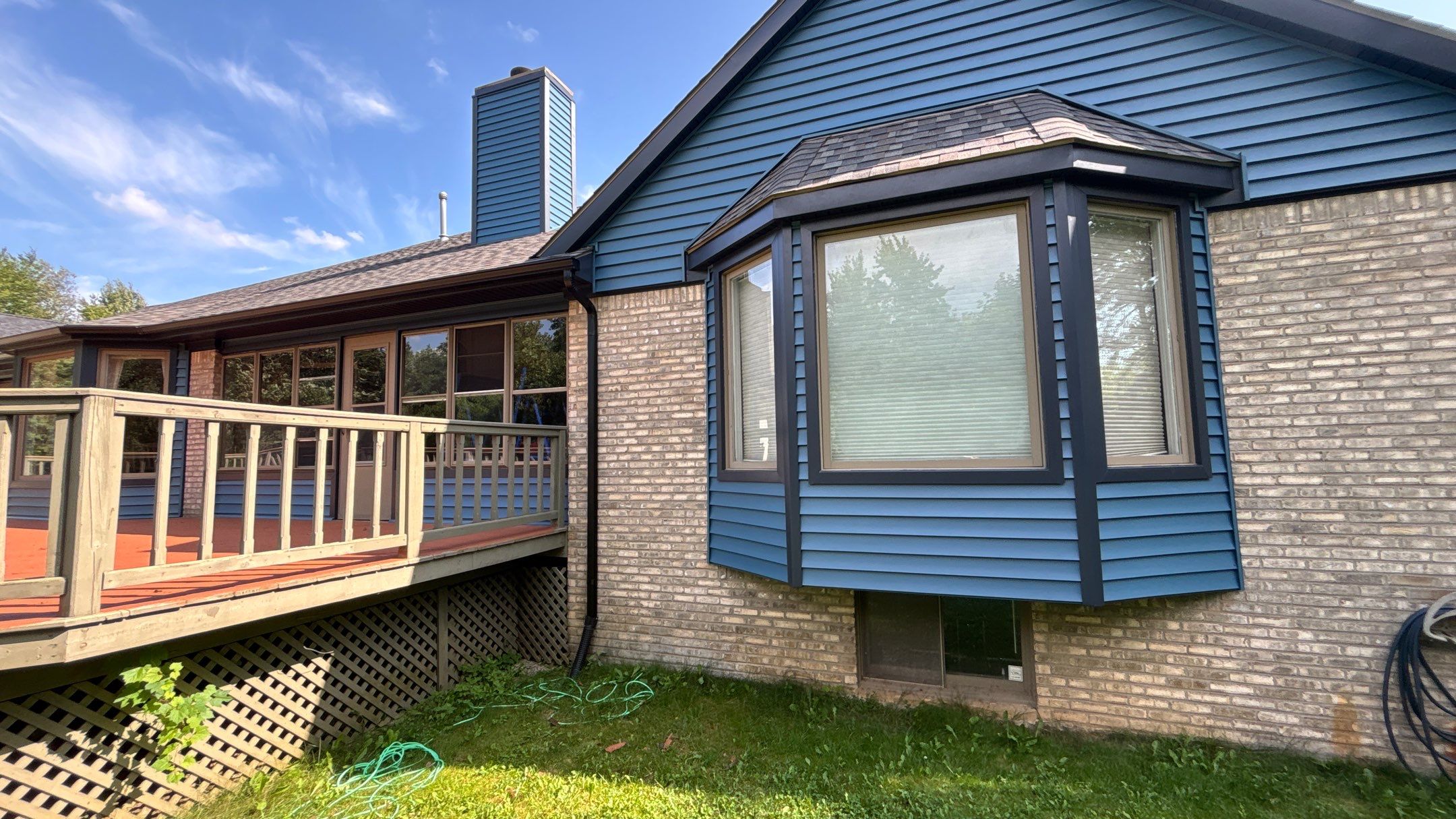 Siding Replacement using Alside Charter Oak D4.5" Laguna Blue by 180 Contractors