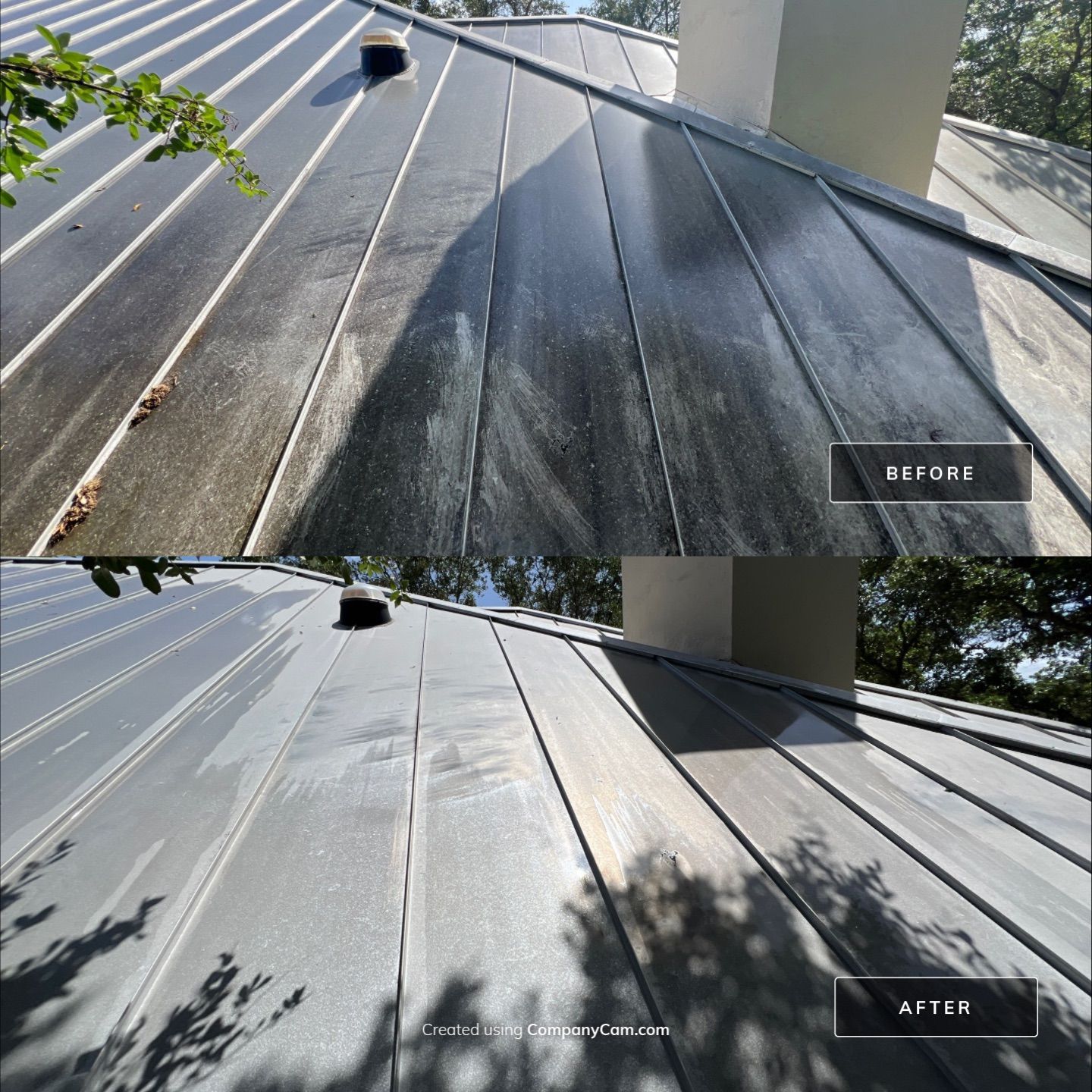 Metal Roof Wash Project in Boerne by Bright Choice