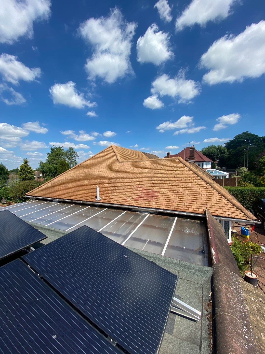 Roof Clean - Render Clean using Honda 15lpm Low Pressure Washing Machine by Ges Exterior Cleaning ltd