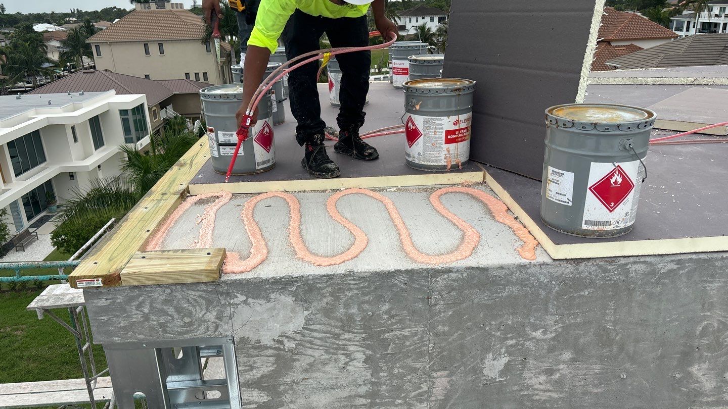 Residential Install of Flat TPO by International Roofing