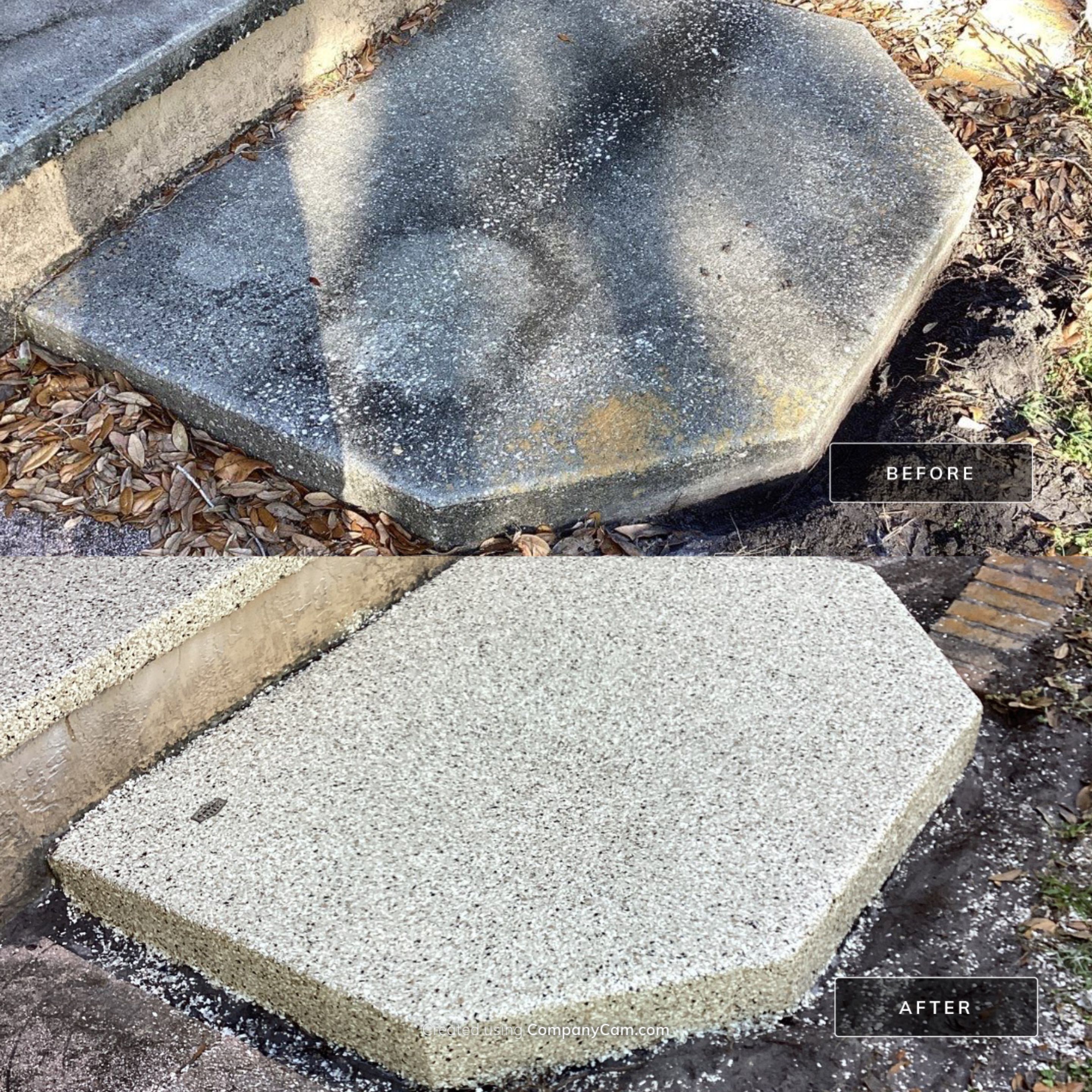 Patio using Pebble Beach by Amvet concrete coatings llc