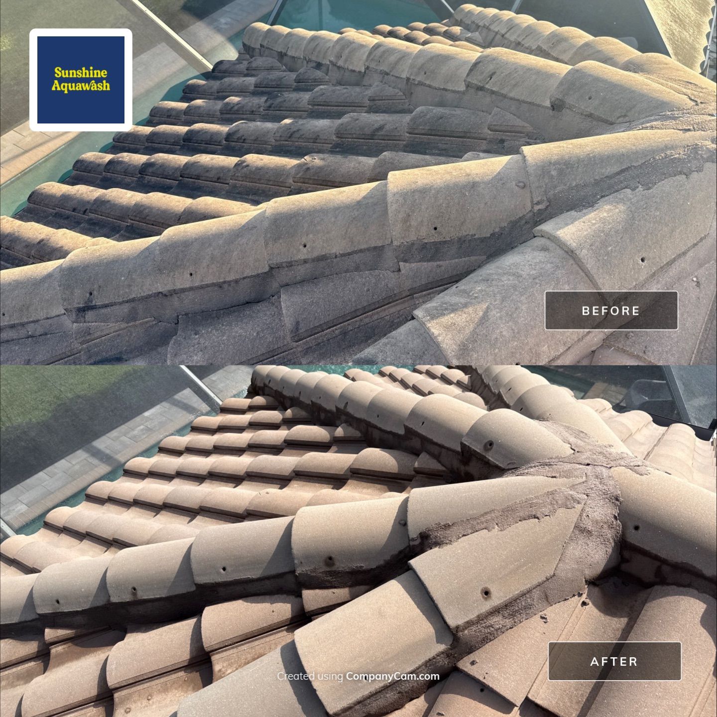 Soft Wash Roof Cleaning – Concrete Tile Roof | Artisan Lakes Esplanade, Palmetto, FL by Sunshine AquaWash
