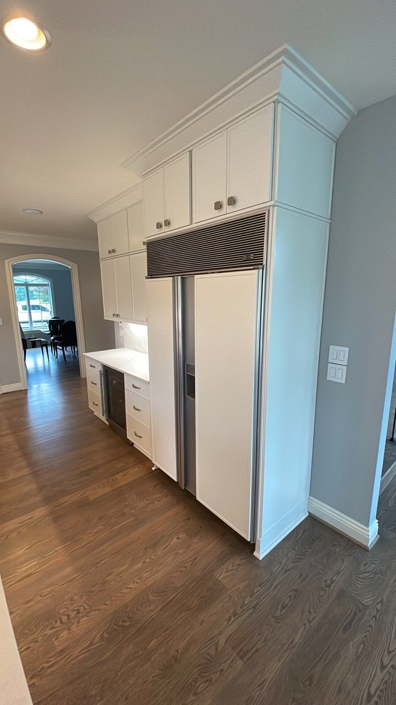Kitchen Remodel using Fabuwood Luna Dove and Indigo Cabinetry by HomeWerkes Design & Build