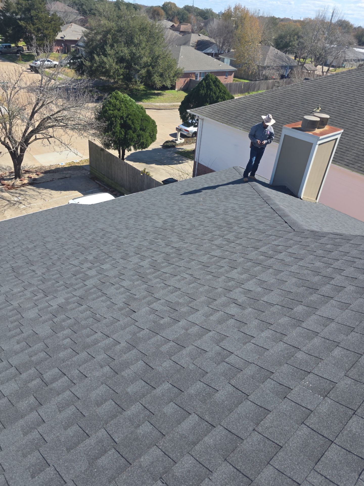 Our salesmen actually WORK for you! by REPS Austin Area Roofer