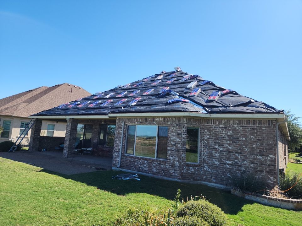 Insurance Claim Roof and Gutters using GAF Timberline HD Barkwood by Tex-Line Roofing