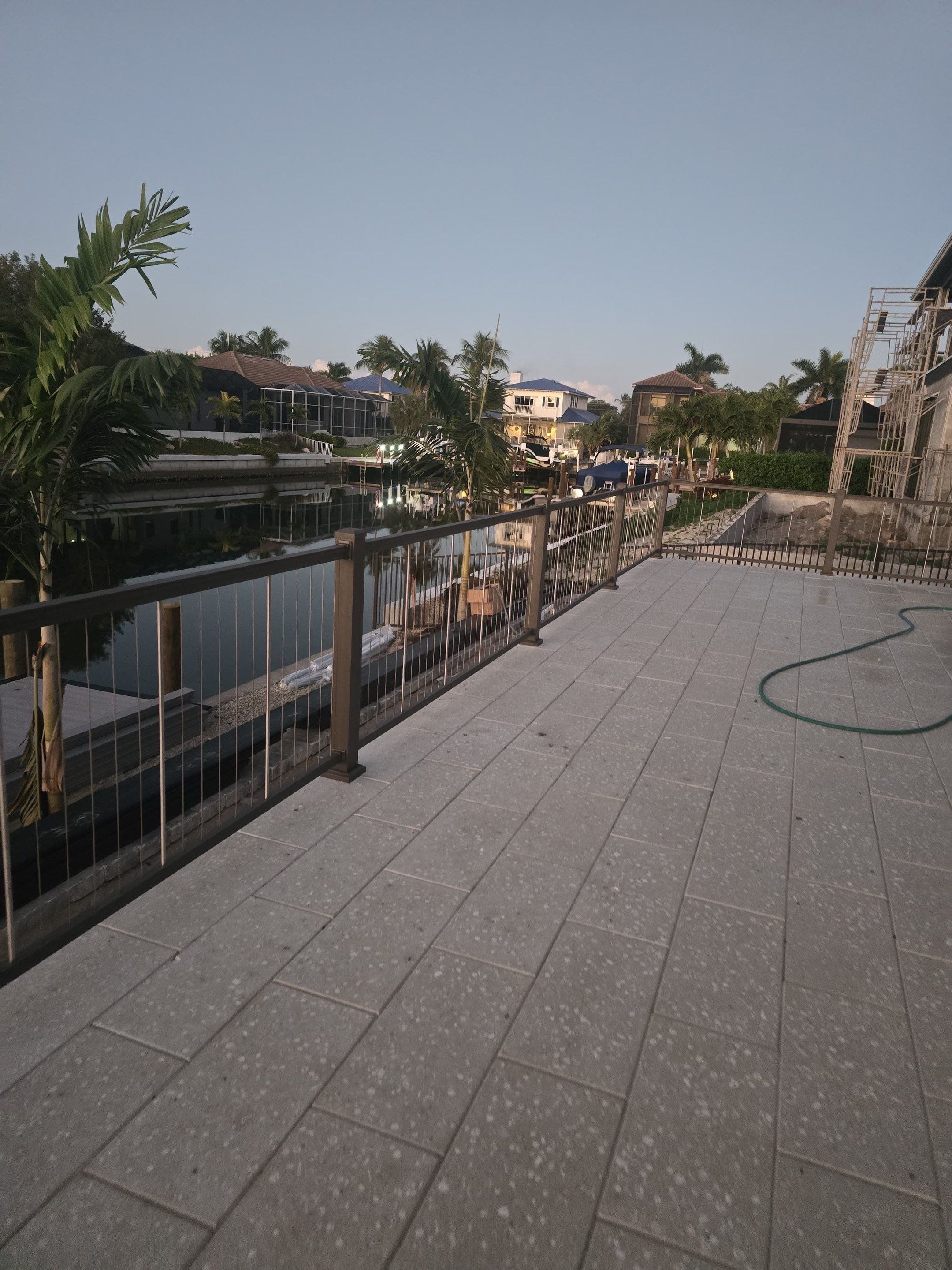 Bronze Aluminum Fence and Cable Railing in Marco Island by True Fence LLC