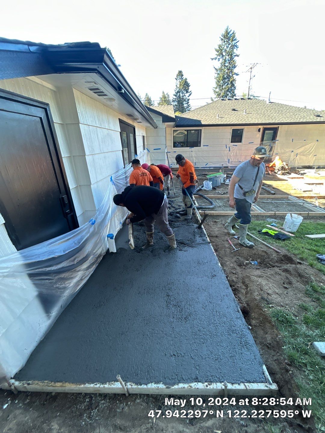 John | Concrete Backyard Walkway by Jireh Asphalt & Concrete Inc 