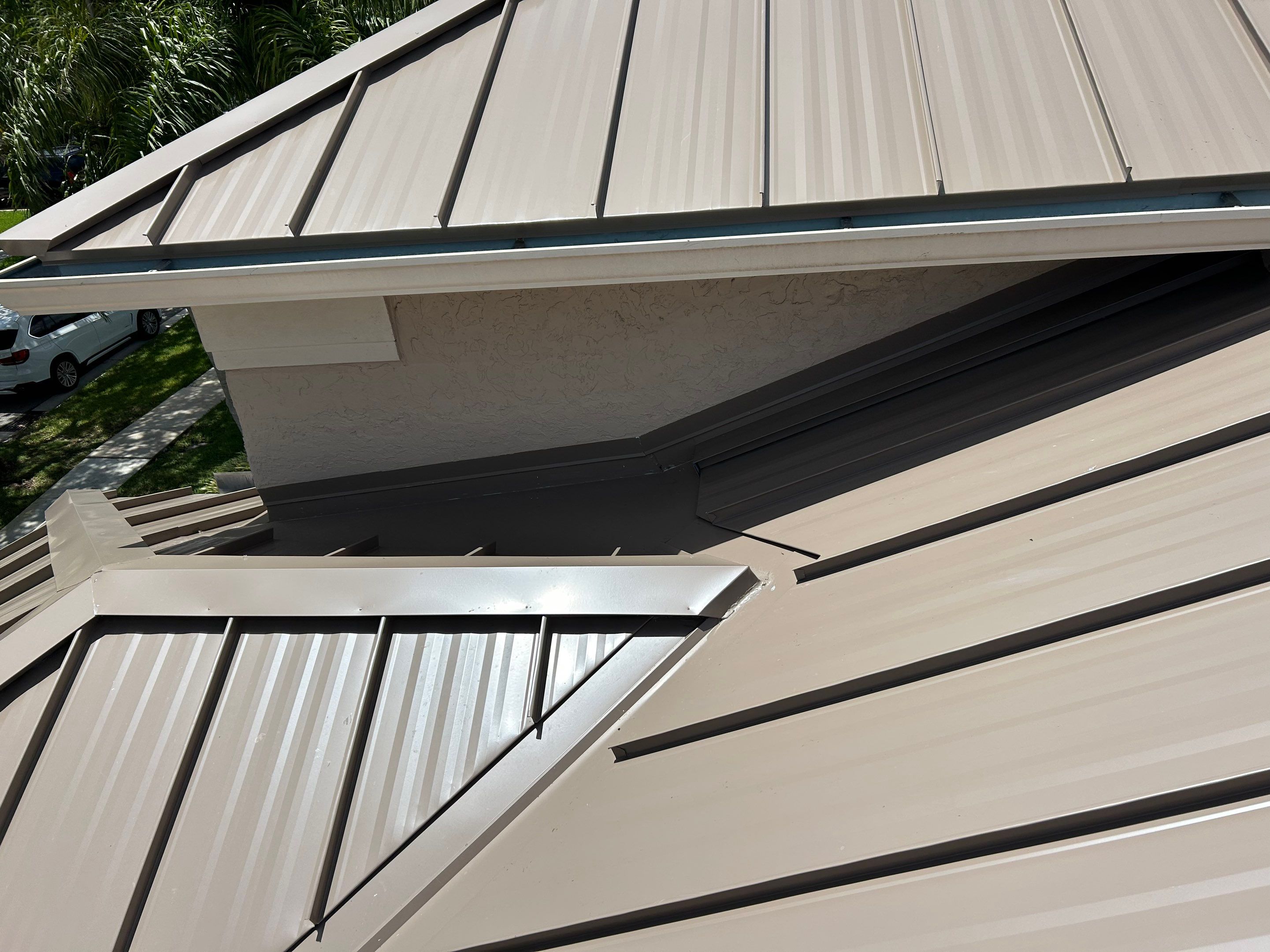 24ga 1.5" Mechanical Seam Buckskin  by Total Roofing System The Metal Roof Experts