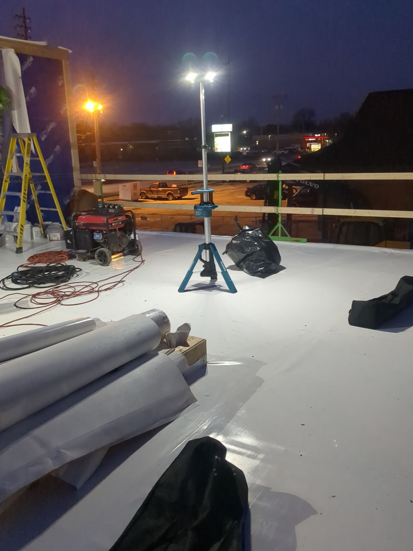 Commercial Roofing Installation using Duro-Last 50 mil PVC by 3 Daughters Construction 