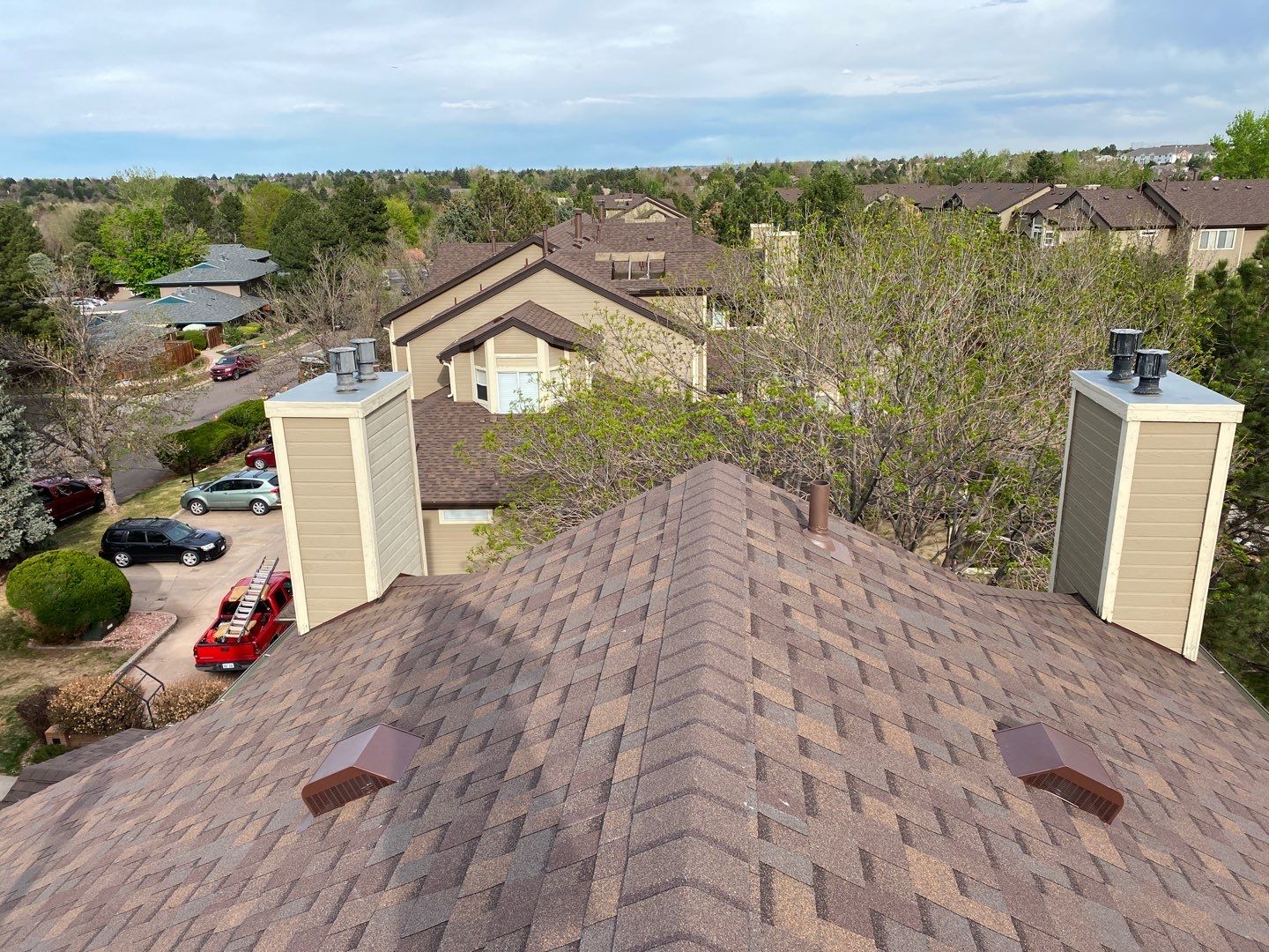 Commercial Roofing Installation using Owens Corning TruDefinition Duration STORM - Teak by A to Z Roofing