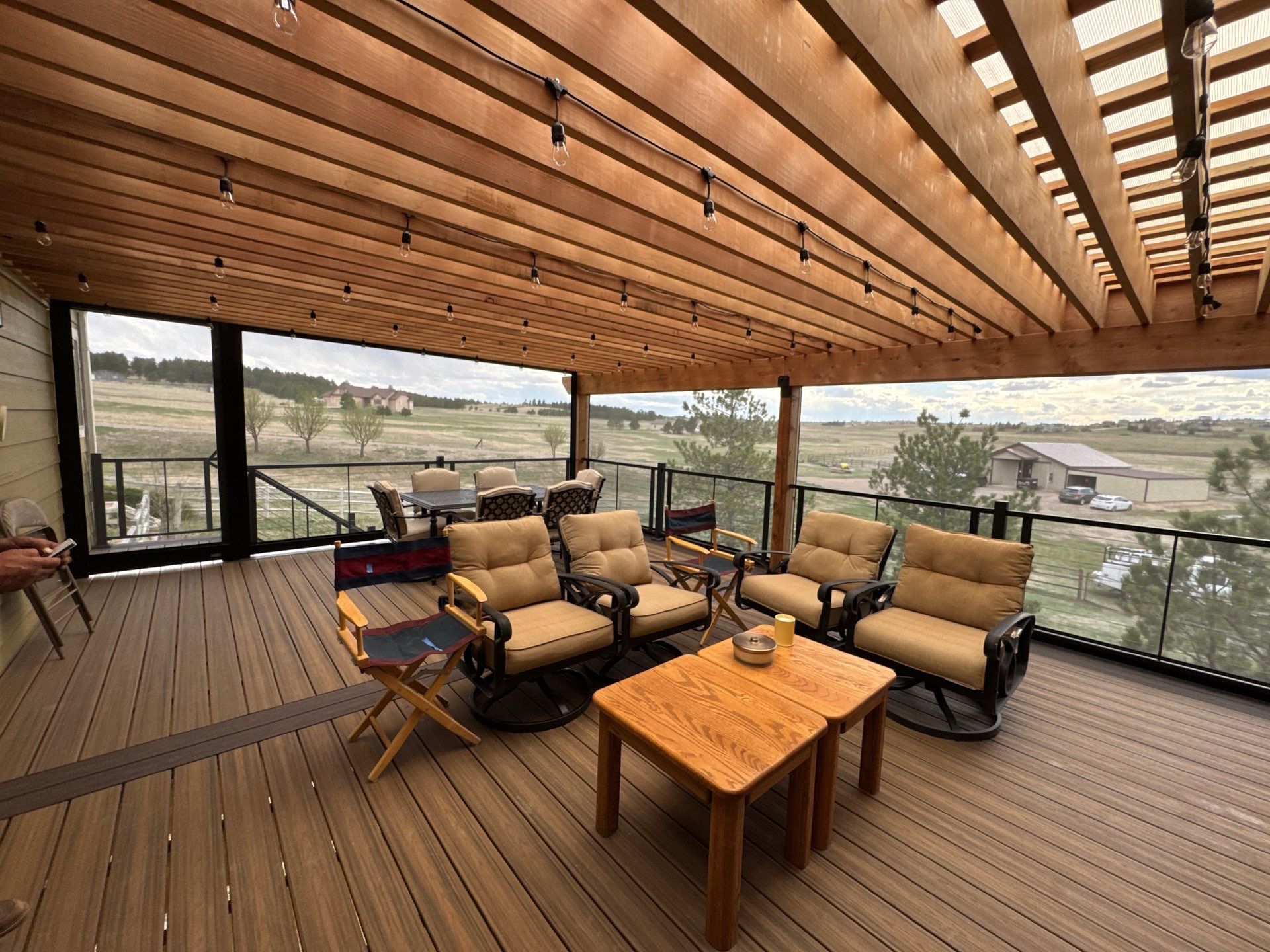Motorized Screens using Progressive MagnaTrack Screens by Outdoor Solutions Colorado